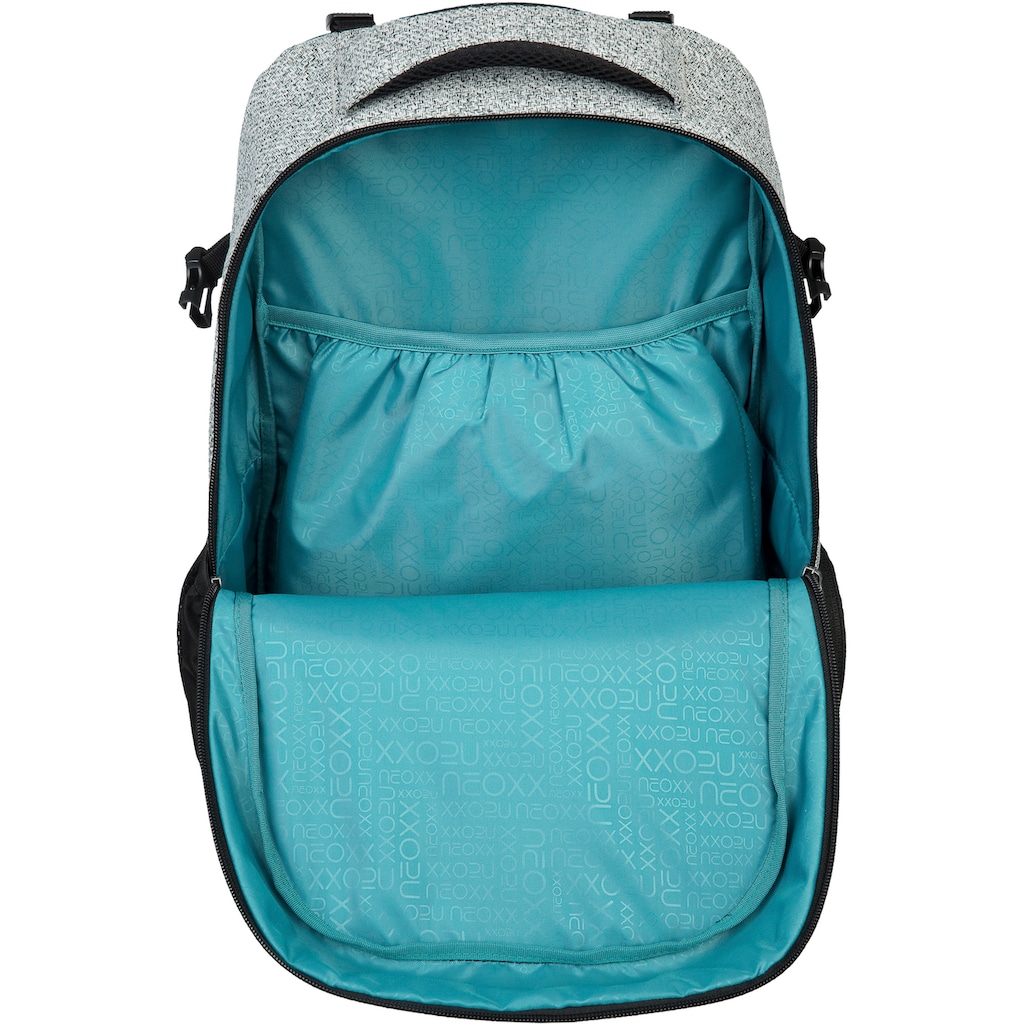 neoxx Schulrucksack »Active, Wool the World«, reflektierende Details, aus recycelten PET-Flaschen