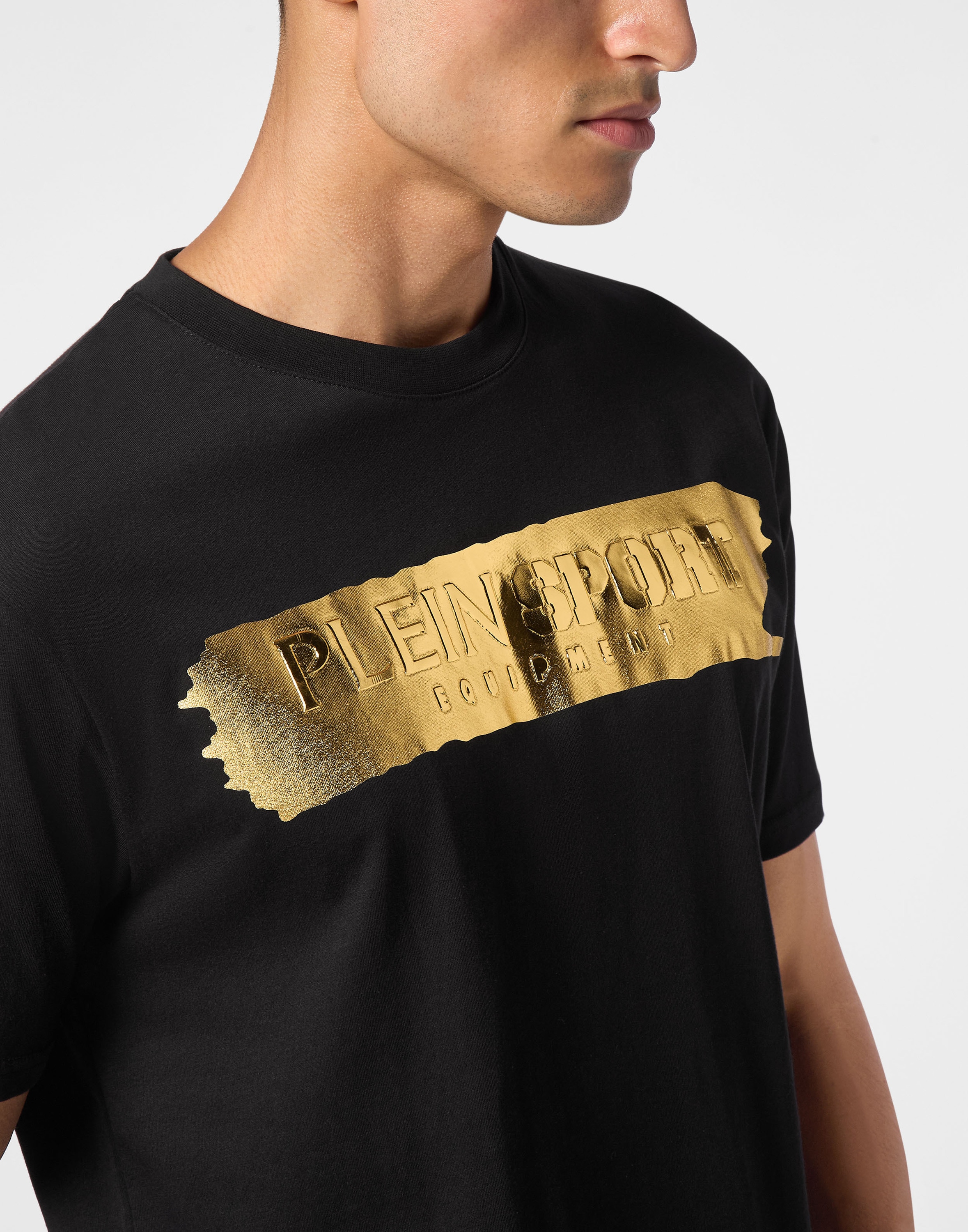 PLEIN SPORT T-Shirt »T-shirt Round Neck SS Silver Brush«