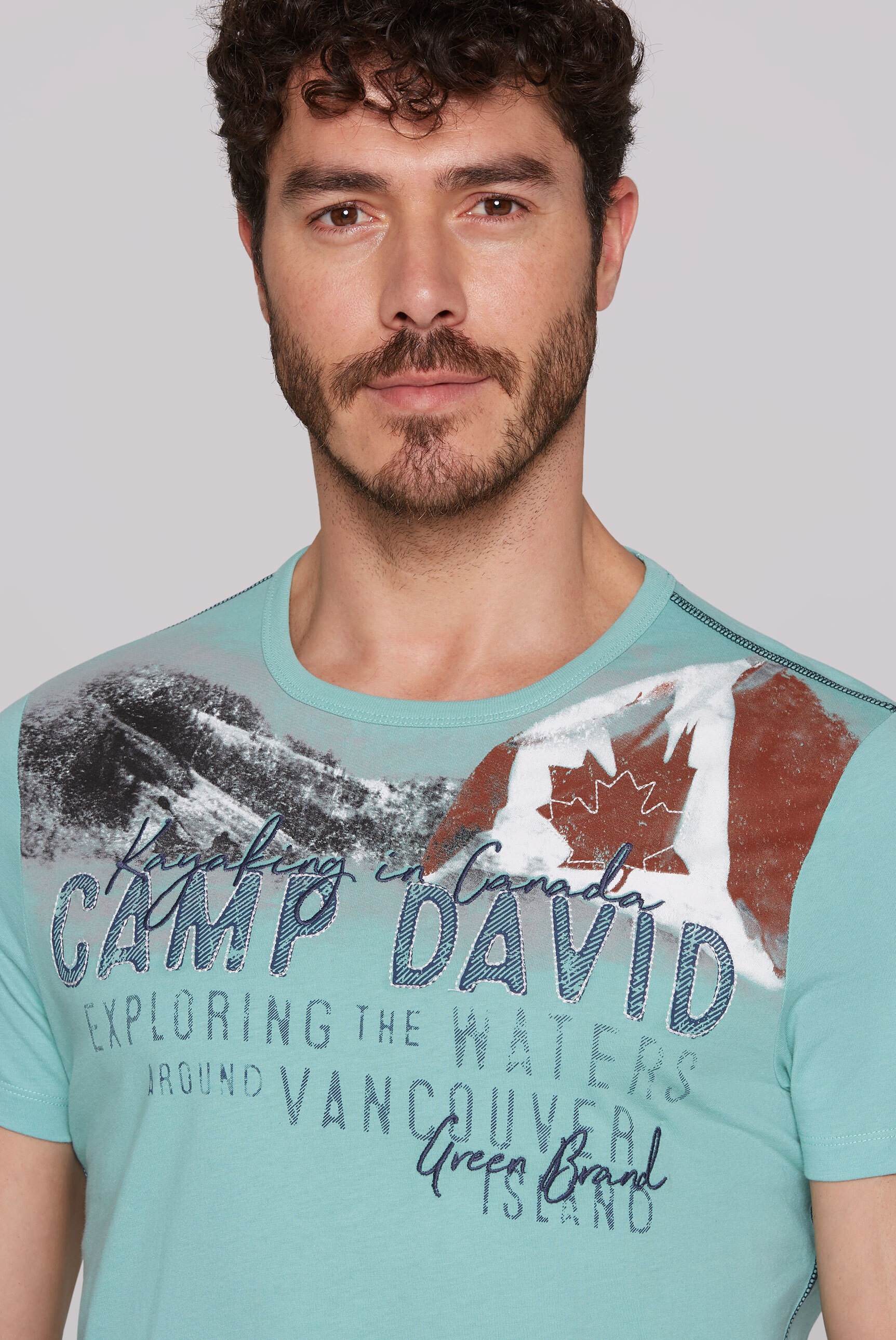 CAMP DAVID Rundhalsshirt, aus Baumwolle