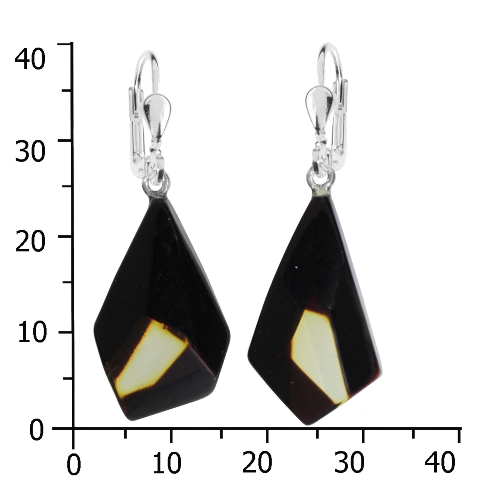 OSTSEE-SCHMUCK Paar Ohrhänger »- Trapez - Silber 925/000 - Bernstein«