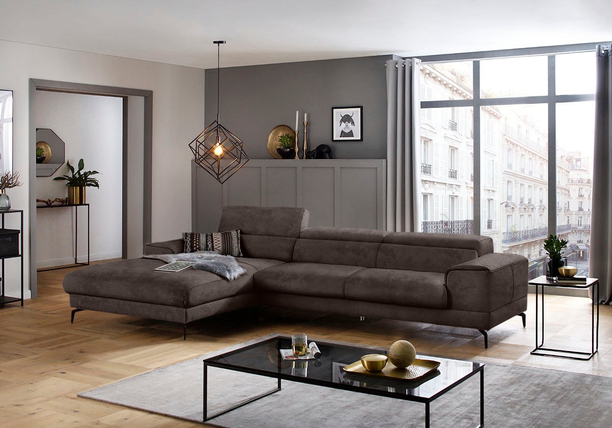 W.SCHILLIG Ecksofa "piedroo, Designsofa mit tollem Sitzkomfort, bequem, L-F günstig online kaufen