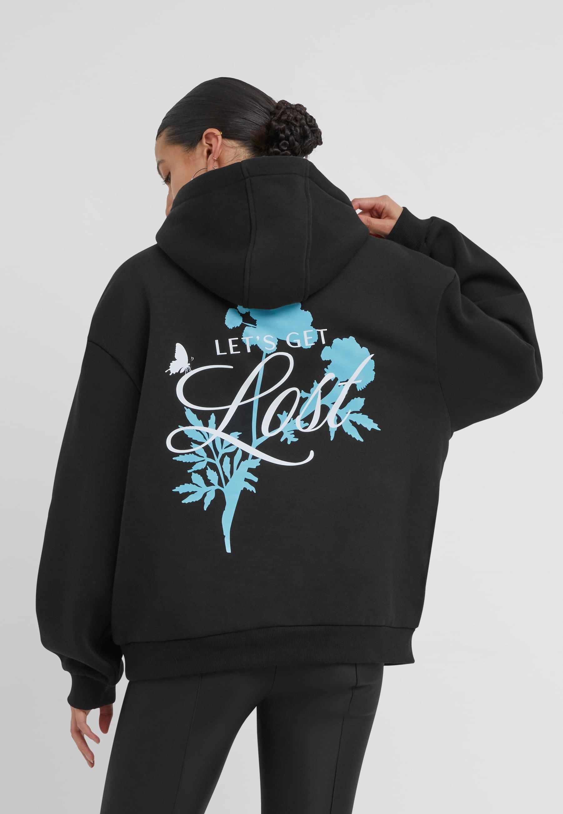 Miss Tee Kapuzenpullover »Miss Tee Lost Flowers Ladies Fluffy Hoody«, (1 tlg.)