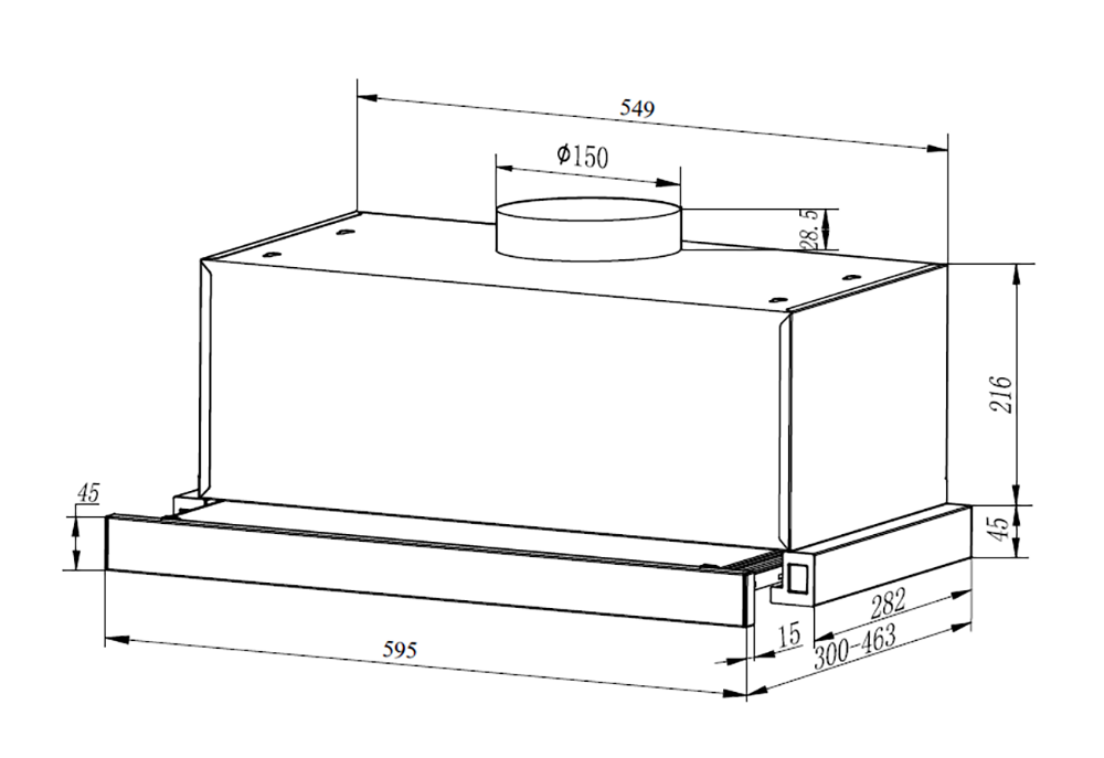 BEKO Unterbauhaube »HNT61520BH«