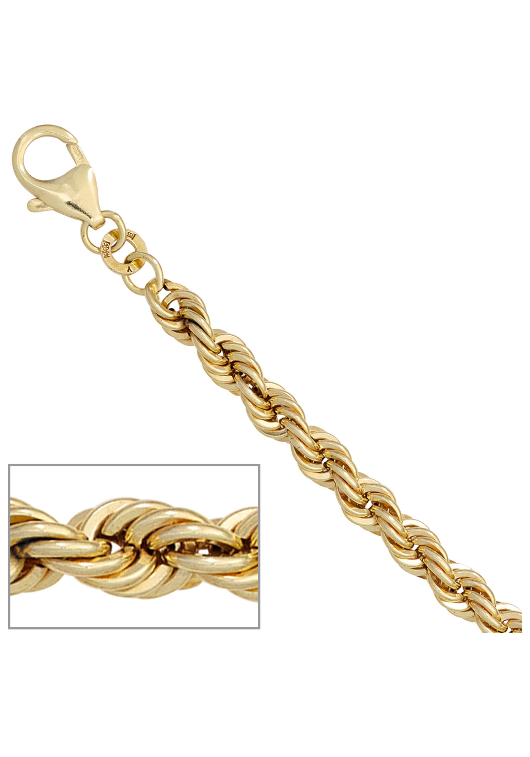 JOBO Goldarmband, Kordelarmband 585 Gold 19 cm