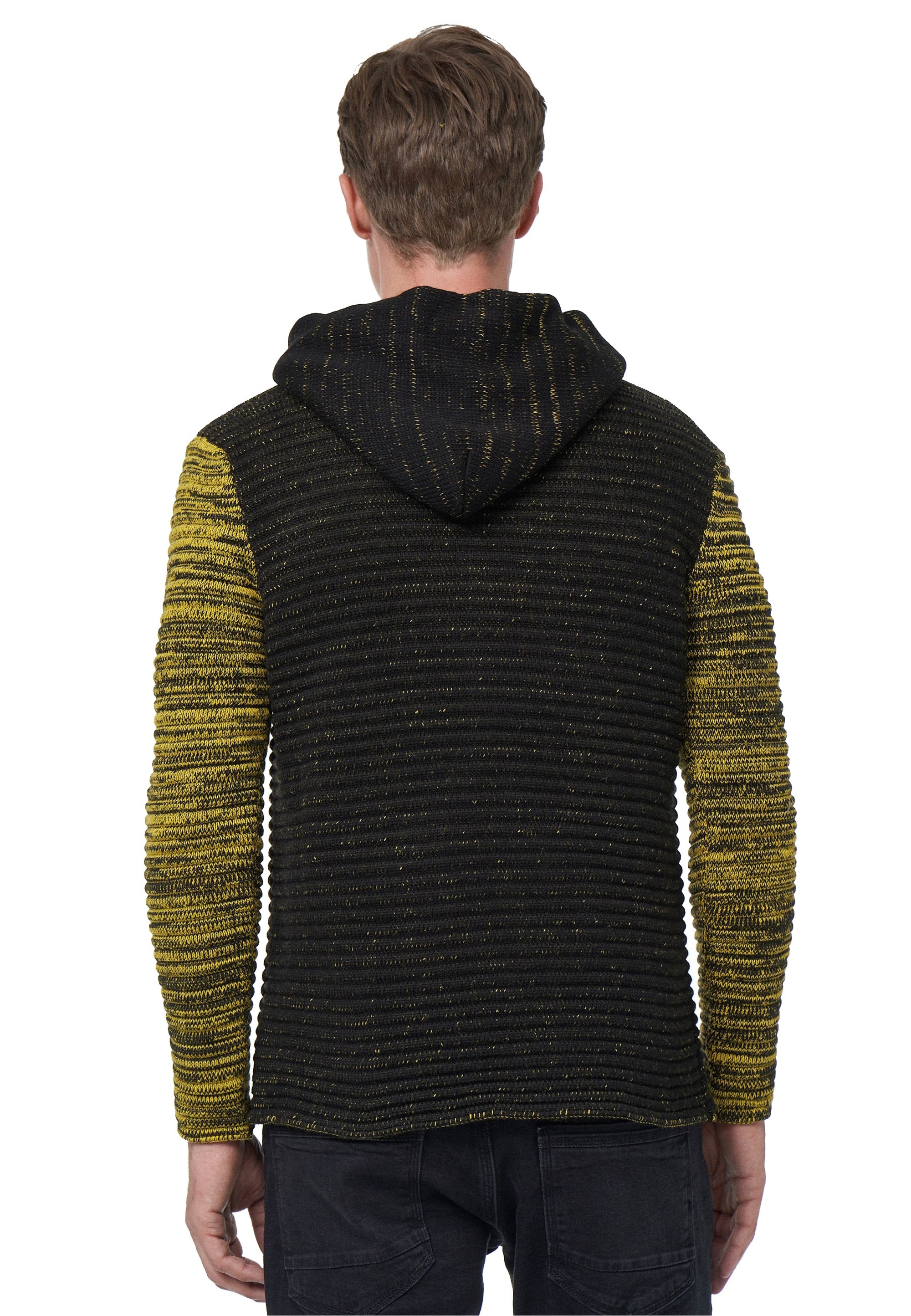 Rusty Neal Strickjacke, mit kuscheliger Kapuze