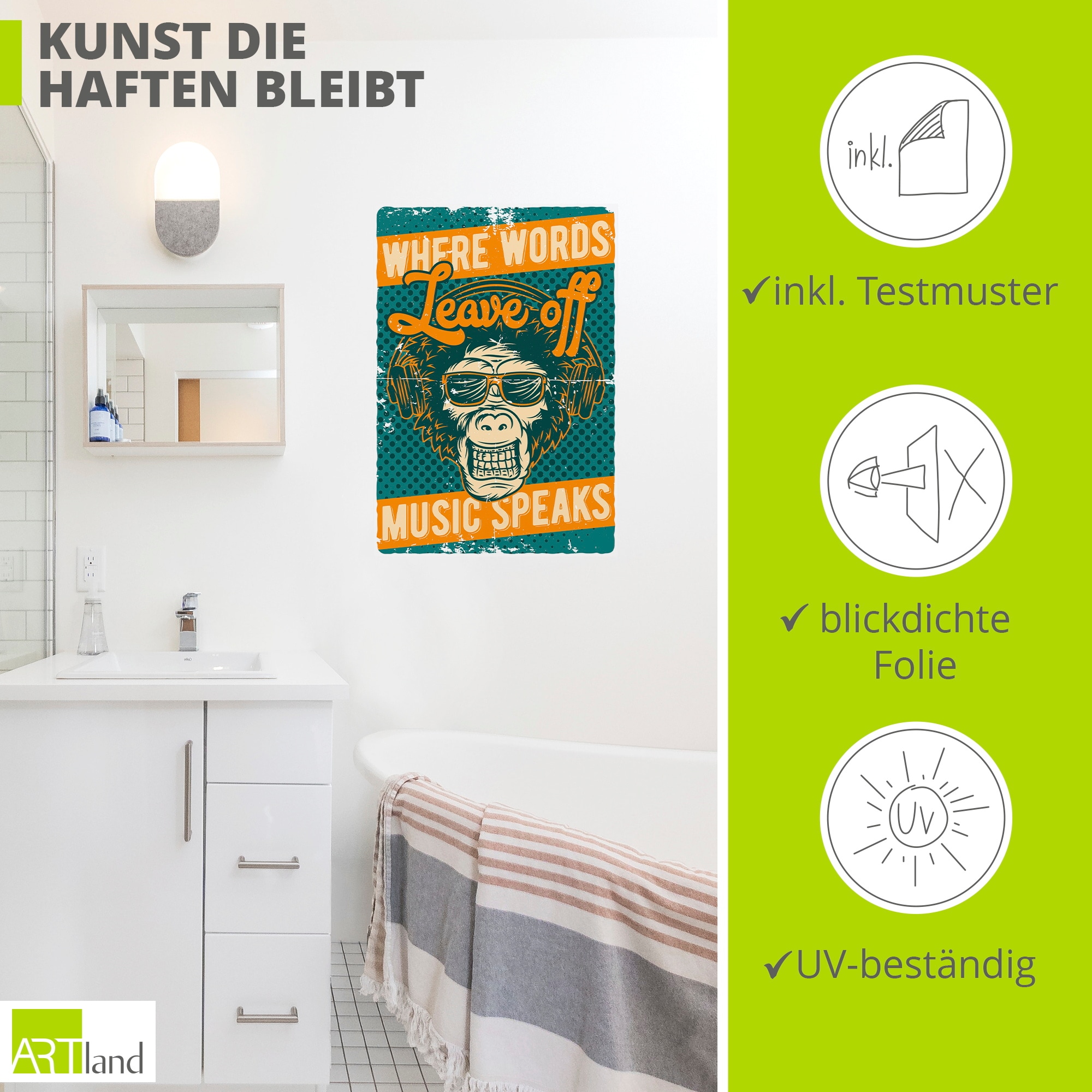 Artland Wandbild »Musik spricht« 1 Stk. tlg. als Alubild, Leinwandbild, Poster, Wandaufkleber in verschied. Größen