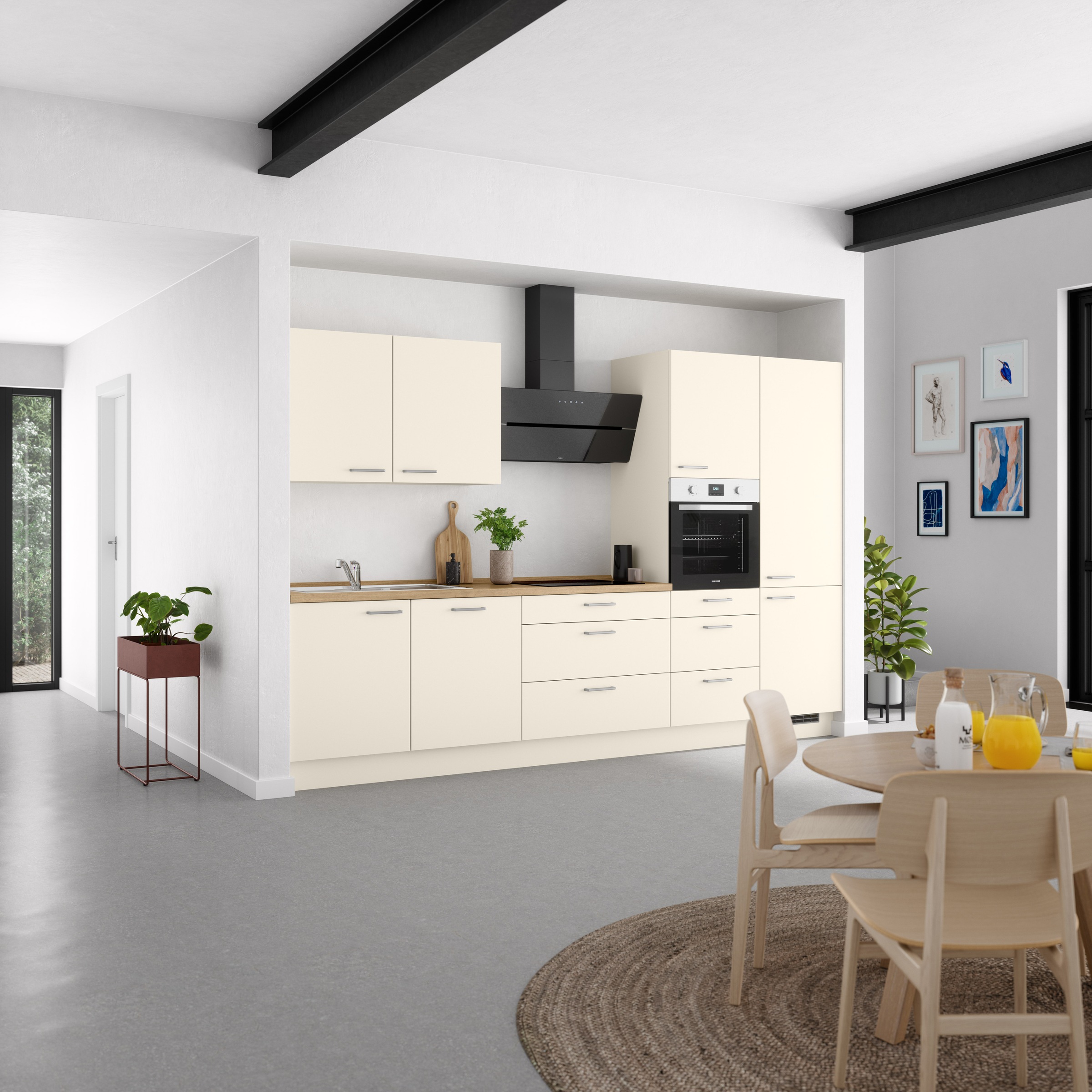 nobilia® Küchenzeile »"Touch II"«, vormontiert, Ausrichtung wählbar, Breite 330 cm, wahlw. mit E-Geräten