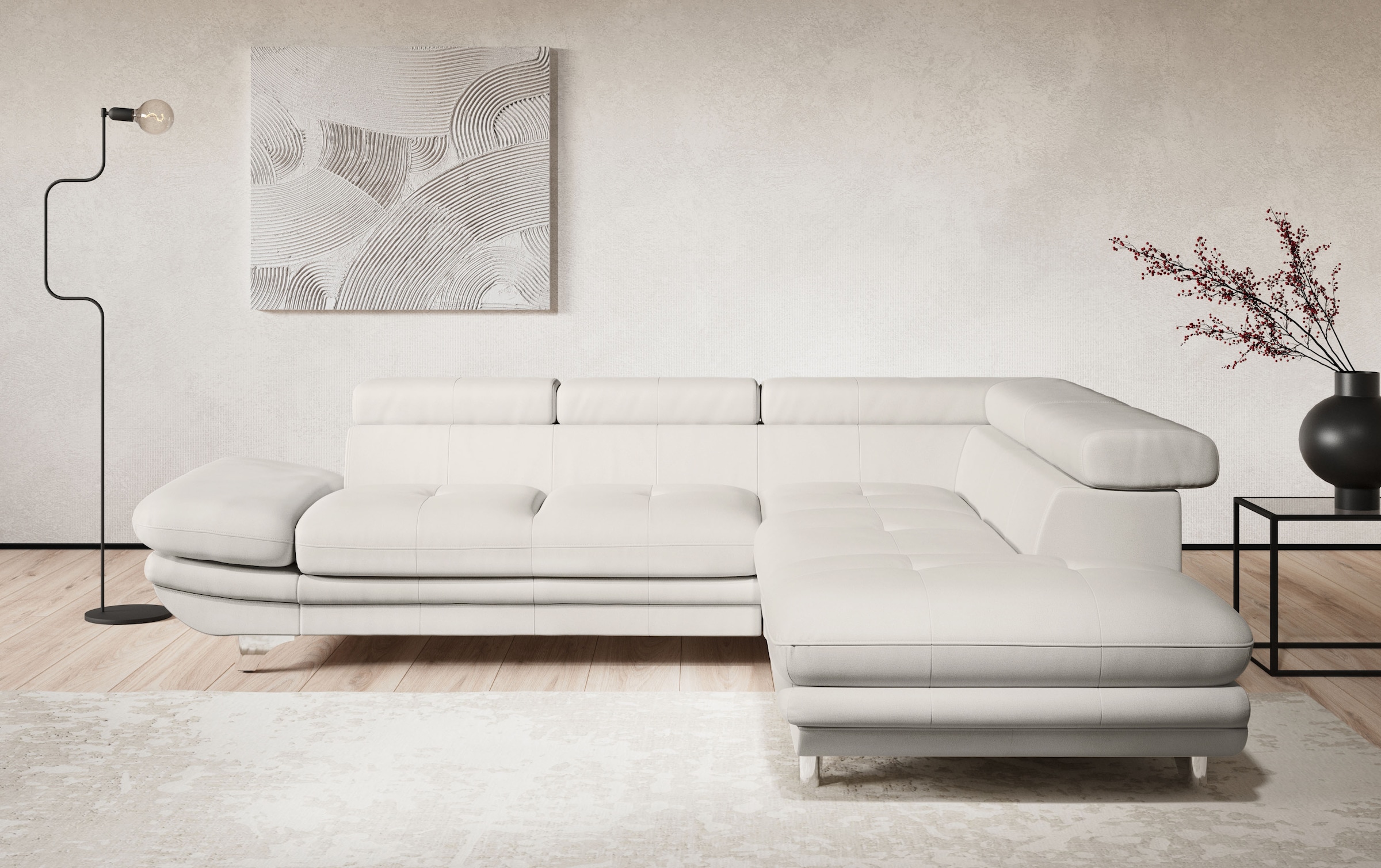 COTTA Ecksofa "Enterprise L-Form, B: 277 cm" Arm- & Kopfteilverstellung, optional Schlaffunktion