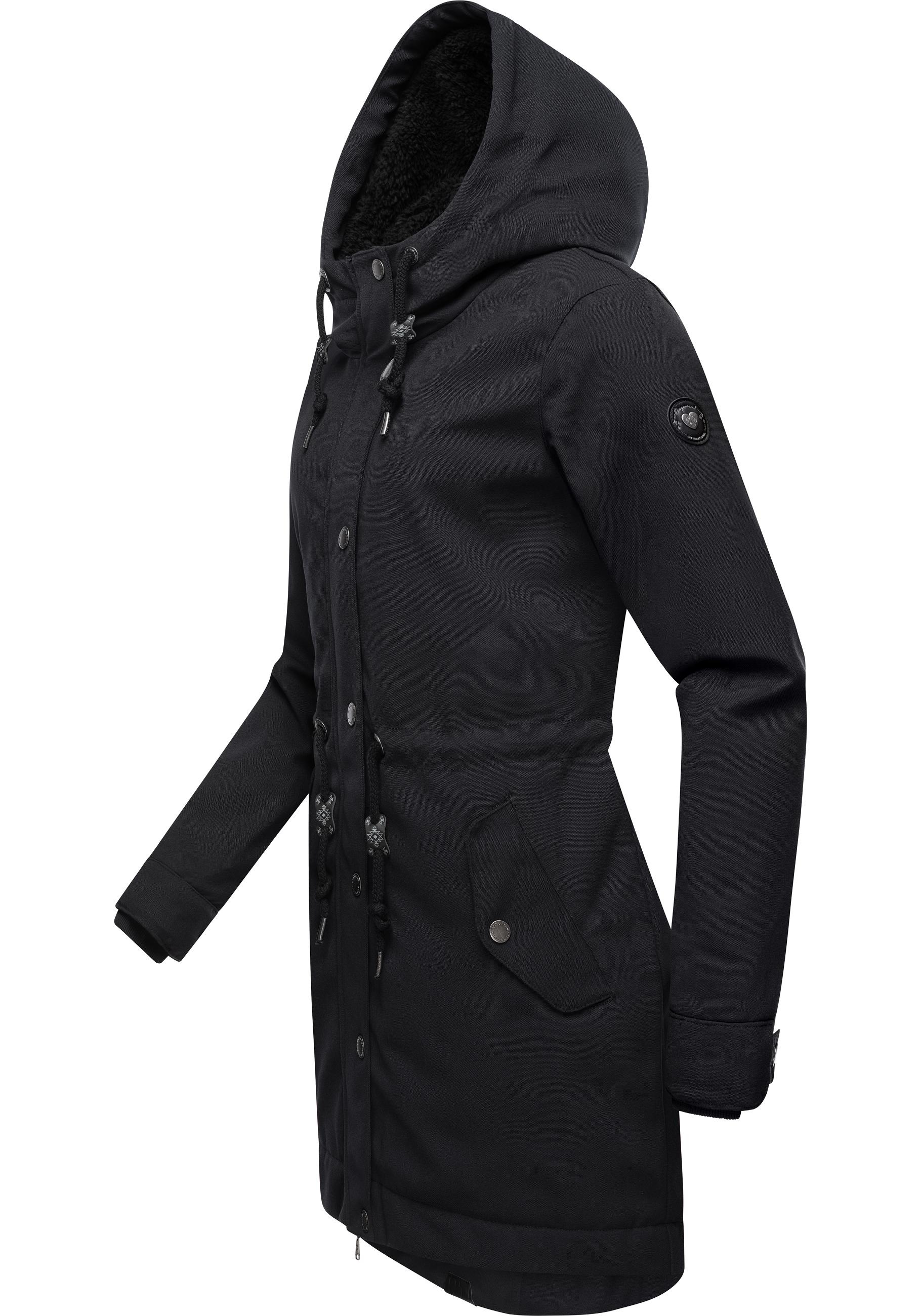 Ragwear Kurzmantel »Canny Canvas«, Wasserdichter Damen Wintermantel mit Kapuze