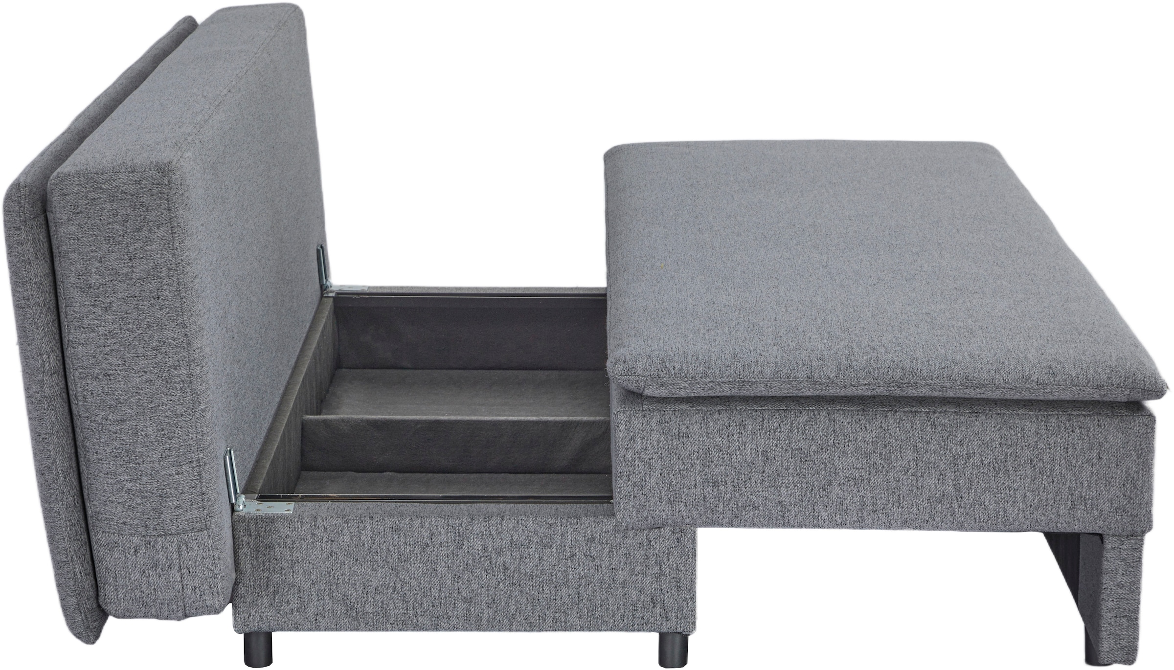 OTTO home Schlafsofa »JANNIKO Feinstruktur, Breite: 193 cm, Liegefläche 124x193 cm« mit Bettfunktion & Bettkasten, Matten-Polsterung