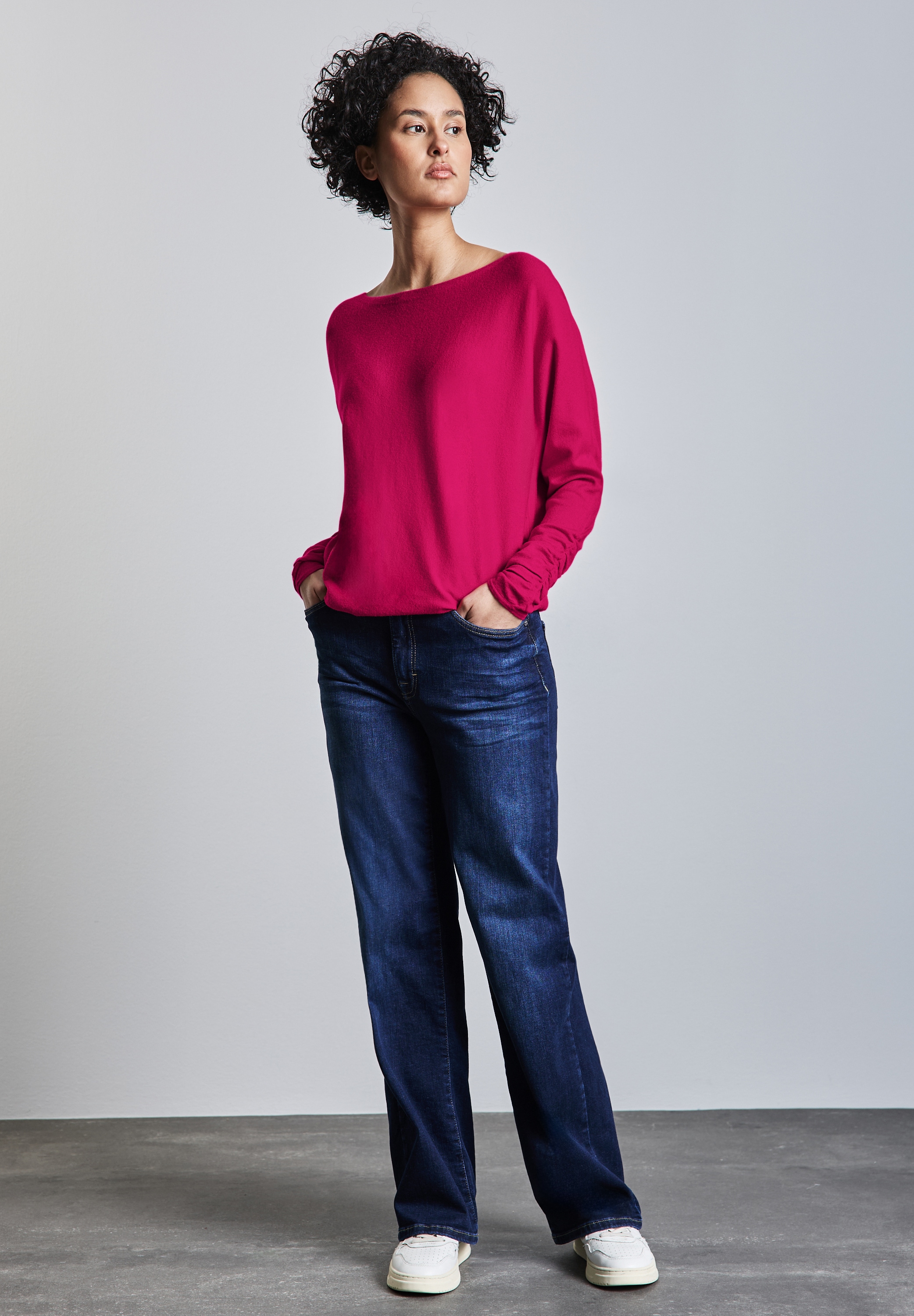 STREET ONE Strickpullover, aus softem Materialmix