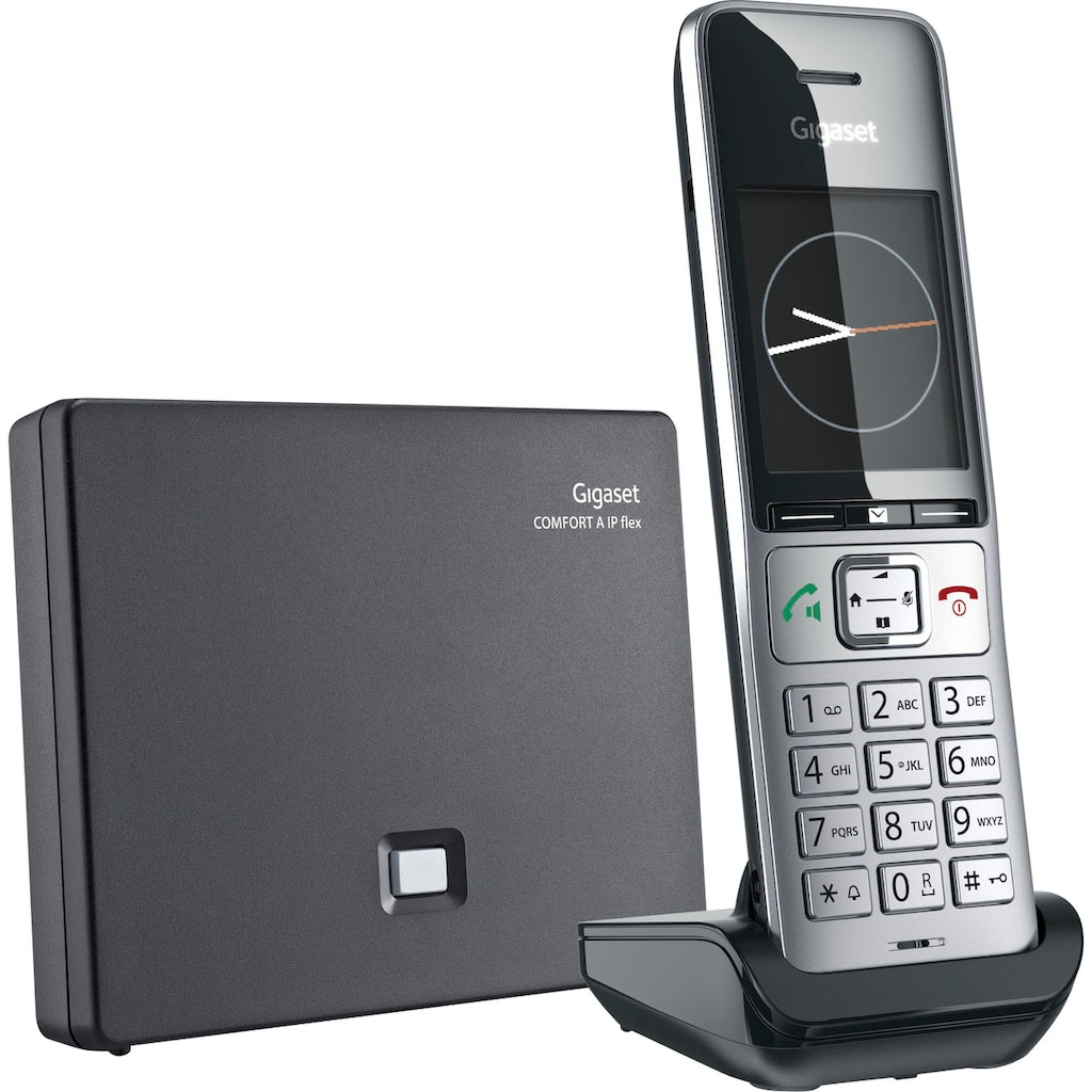 Gigaset Schnurloses DECT-Telefon »COMFORT 500A IP flex«, (Mobilteile: 1 LAN (Ethernet)