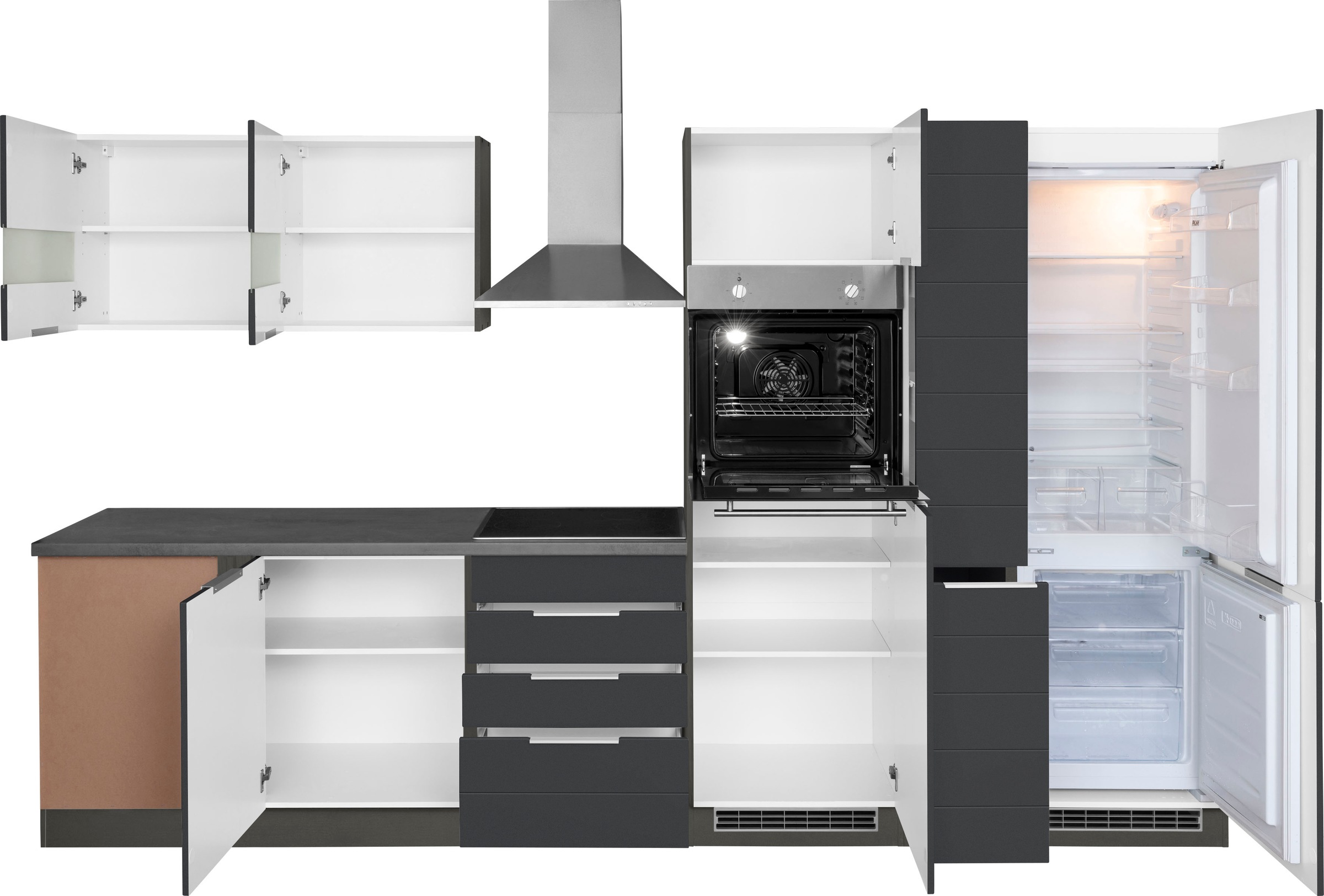 Thumbnail - KOCHSTATION Winkelküche "KS-Luhe" Stellbreite 240x330 cm, wahlweise mit oder ohne E-Geräten, MDF-Fronten