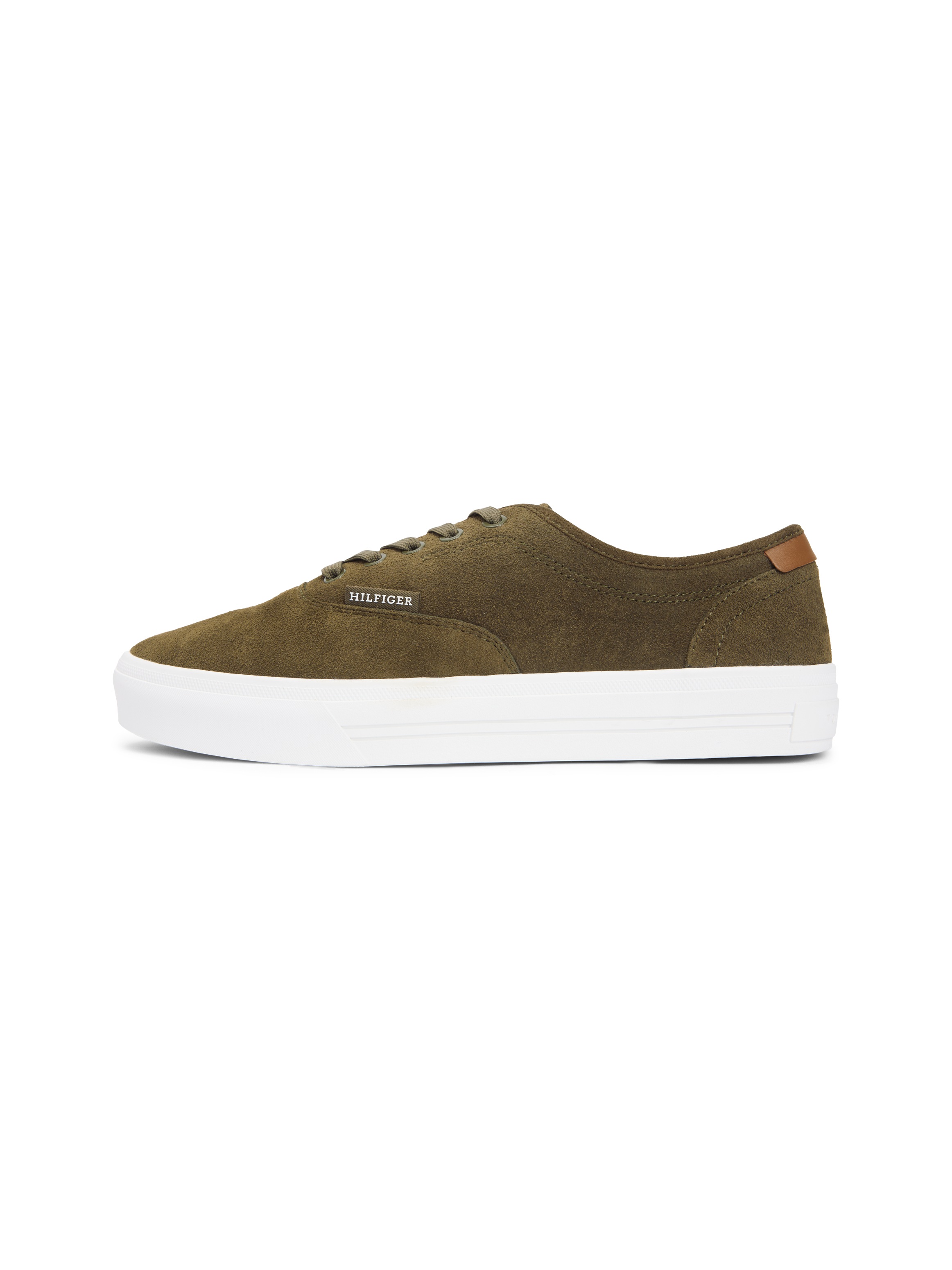 Tommy Hilfiger Sneaker »TH VULC CUP SUEDE«  Freizeitschuh, Halbschuh, Schnürschuh mit honigfarbener Plateausohle