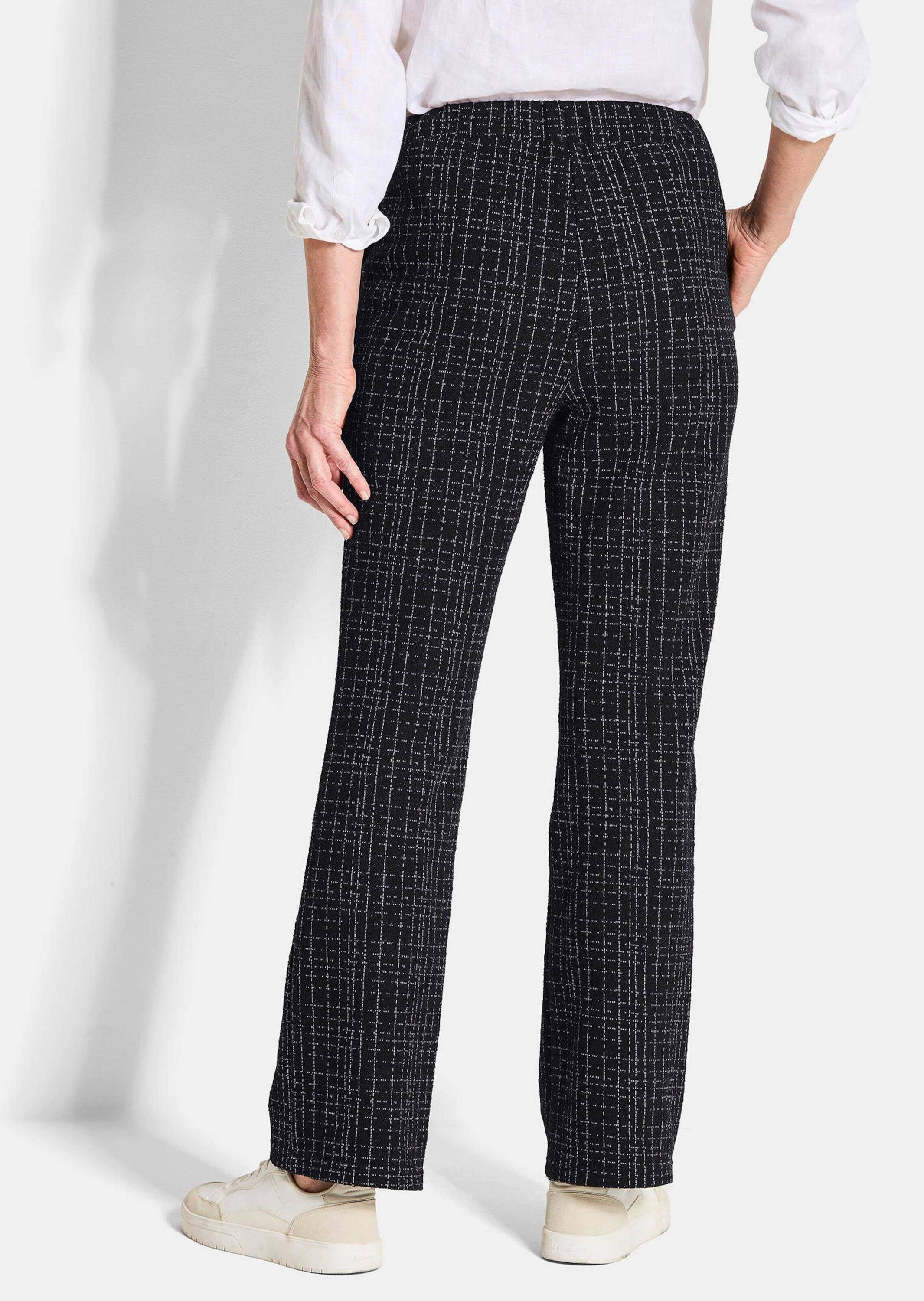 GOLDNER Stoffhose »Kurzgröße Jerseyhose VERA in Tweed-Optik«