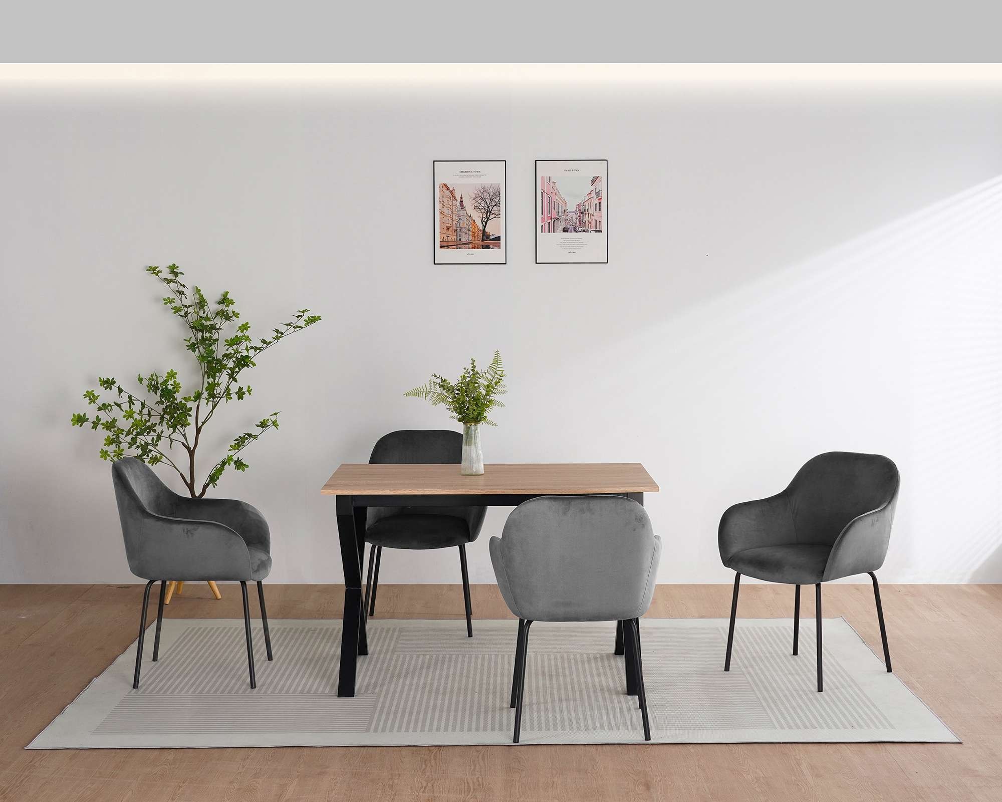 OTTO home Esszimmerstuhl »Dannika« () pflegeleichter Veloursstoff, schwarze Metallbeine, Sitzbreite 41 cm