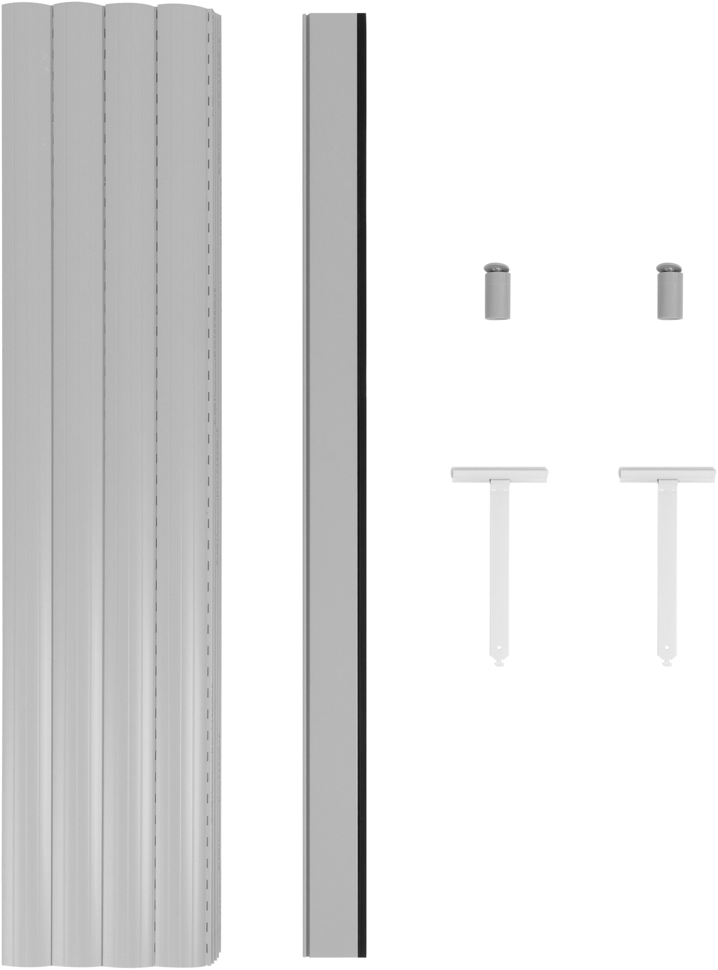 SCHELLENBERG Rollladenpanzer »Set für Fenster, Maxi System für 60 mm Stahlrohrwelle«, PVC Jalousie, in verschiedenen Größen erhältlich, grau