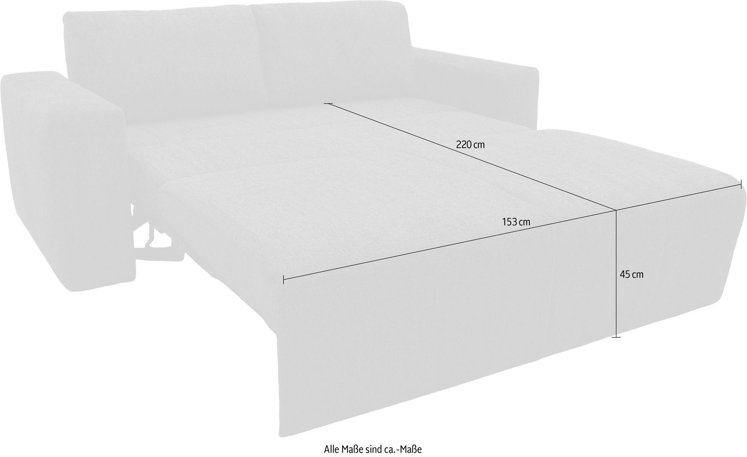 DOMO collection 2-Sitzer »700047« Ausziehbar, Schlaffunktion