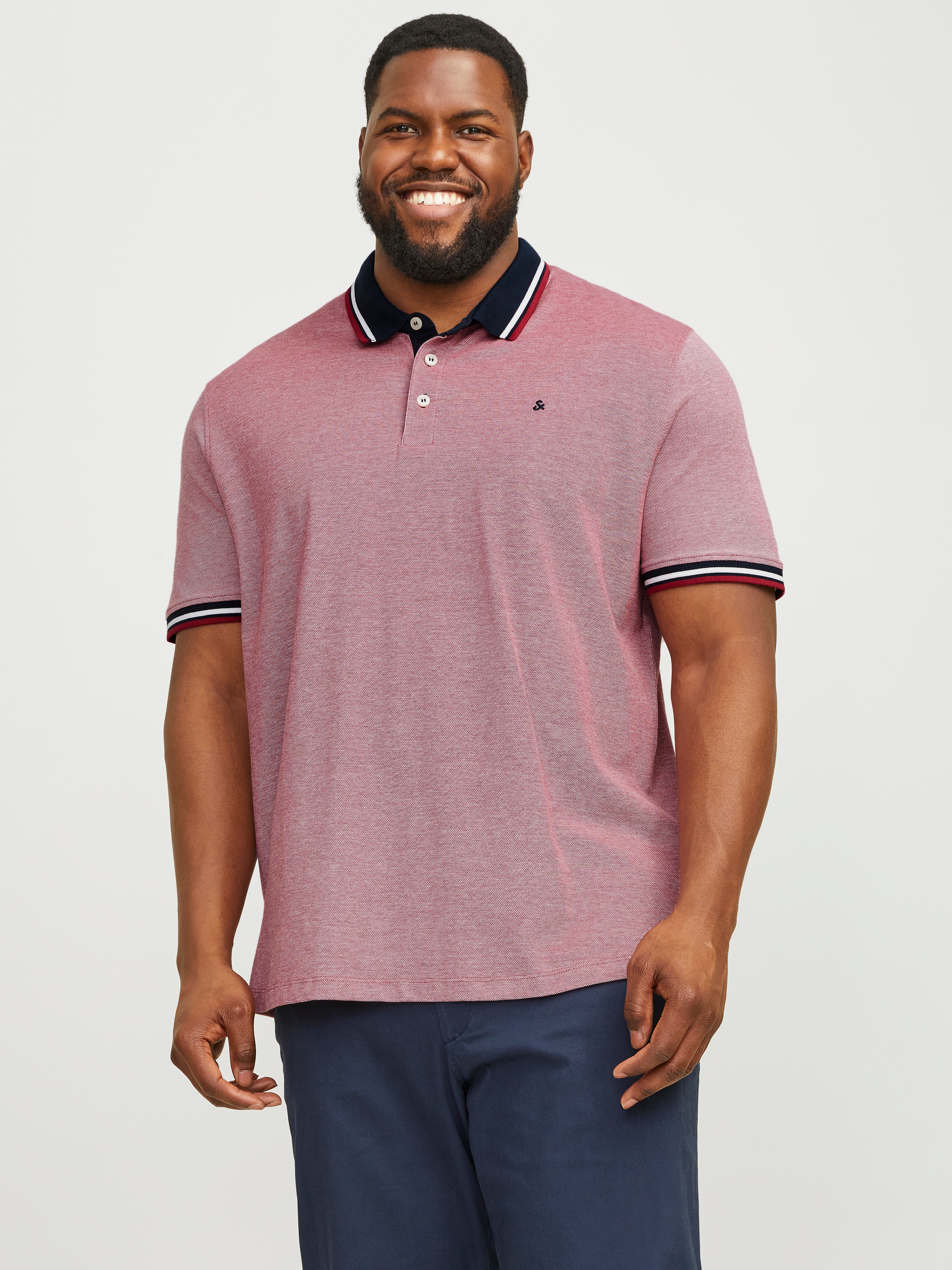 Jack & Jones PlusSize "JJEPAULOS POLO SS NOOS PLS" Baumwolle, regular fit