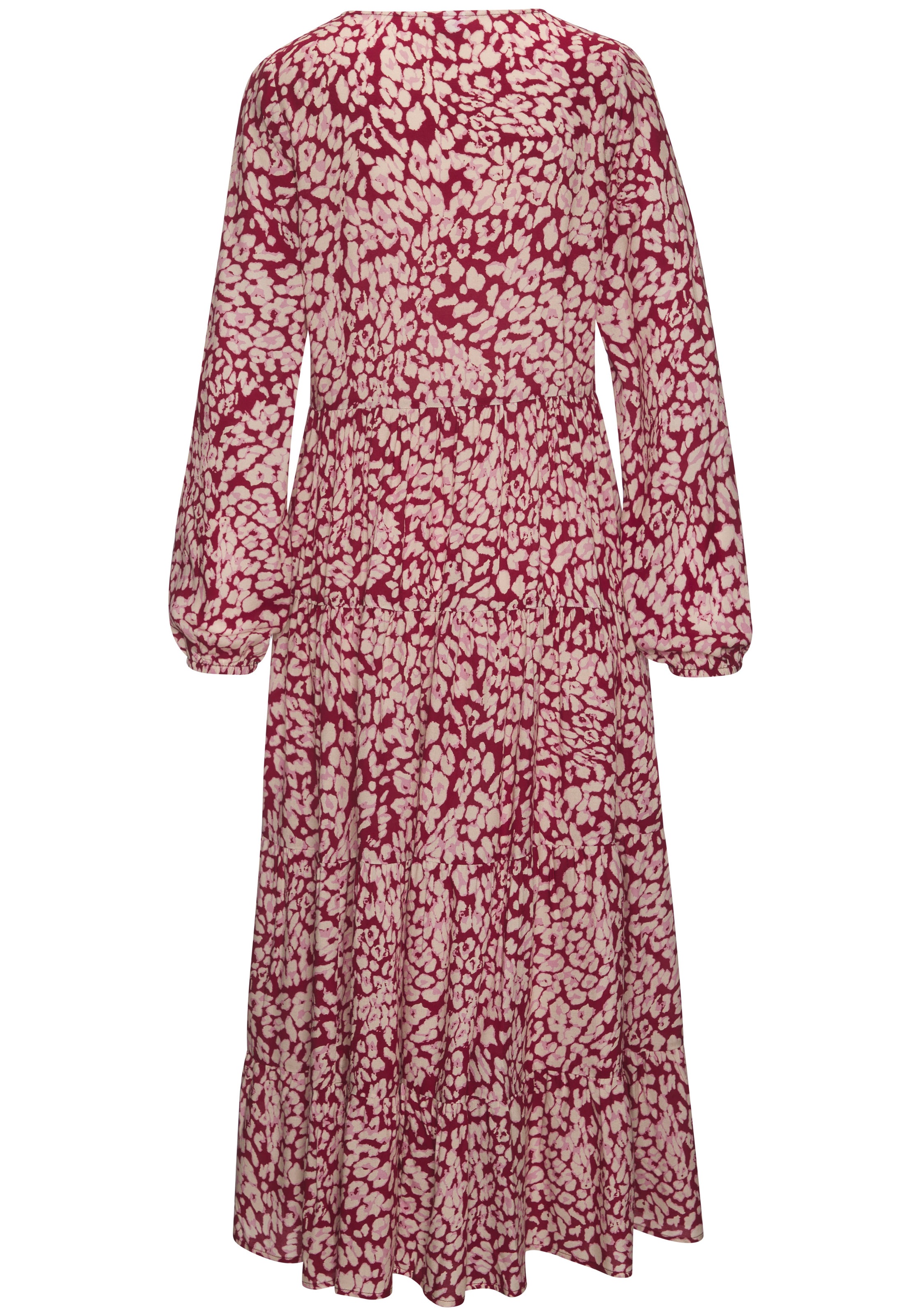 LASCANA Maxikleid, mit buntem Leoprint und Volants, Sommerkleid günstig online kaufen