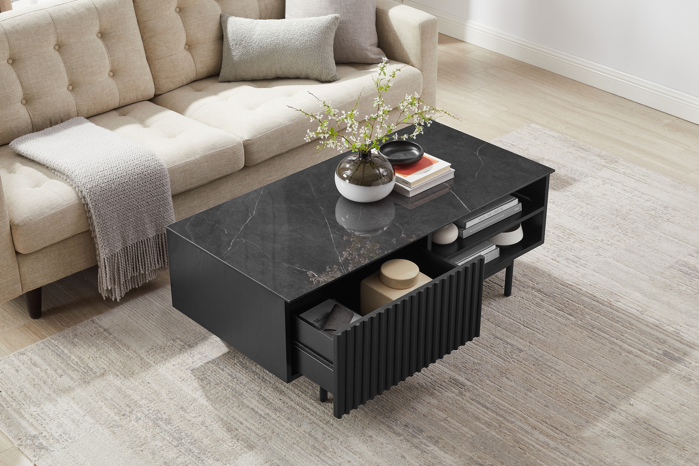 OTTO home Couchtisch "Candise" Keramikplatte, robustem Gestell und FSC-Holz günstig online kaufen