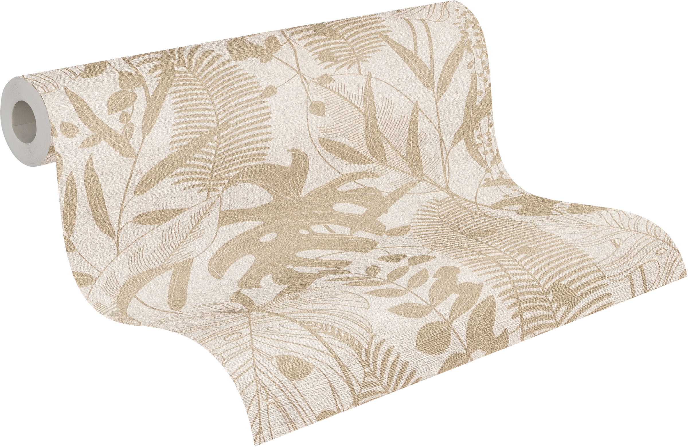 A.S. Création Vliestapete »Cuba II Tropische Blätter« Retro | floral | tropisch leicht strukturiert Feines Blattdesign mit filigranen Linien und natürlicher Optik