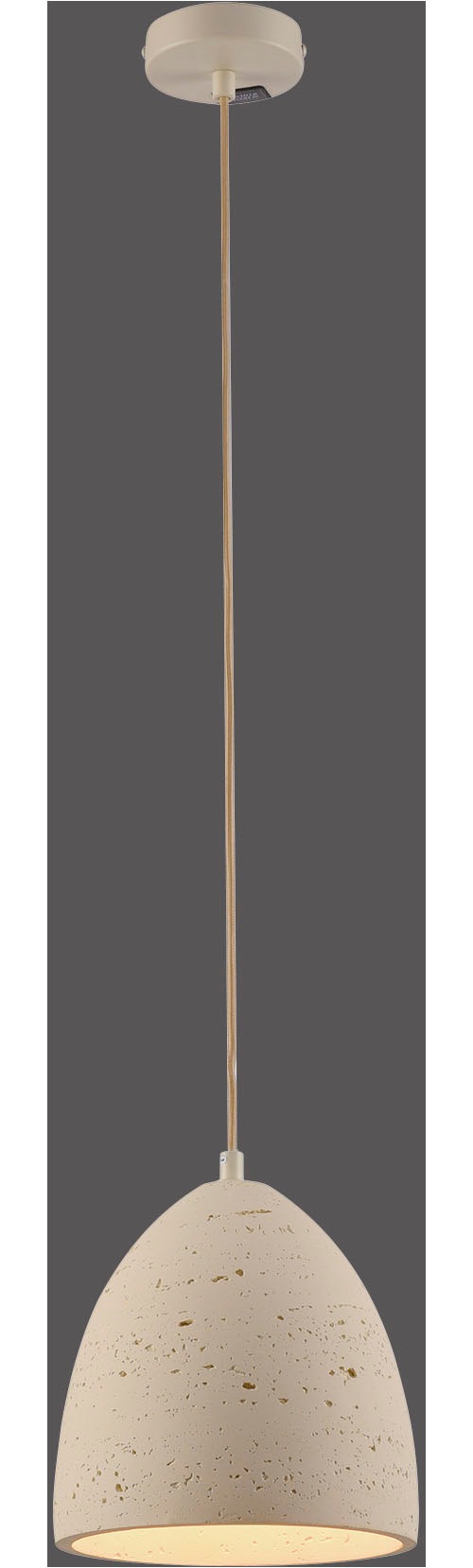 SCHÖNER WOHNEN-Kollektion LED Pendelleuchte »TRAVENTA« E27 1 Stk. SCHÖNER WOHNEN Kollektion, Travertinoptik, Downlight