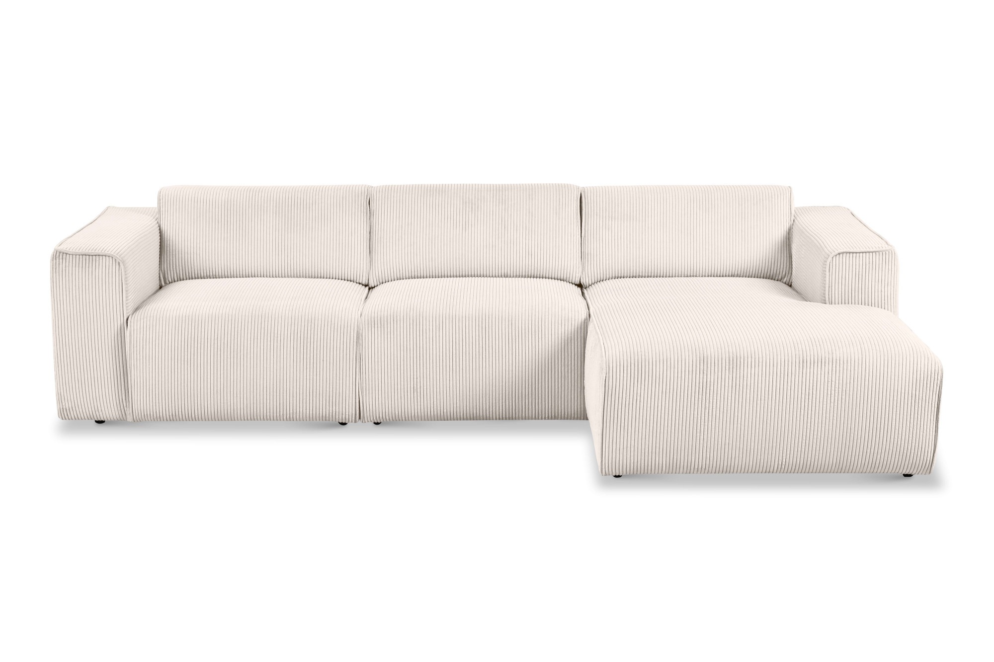 andas Ecksofa "Noord", L-Form, mit Kedernaht, Breite 281 cm, Cord, Struktur günstig online kaufen