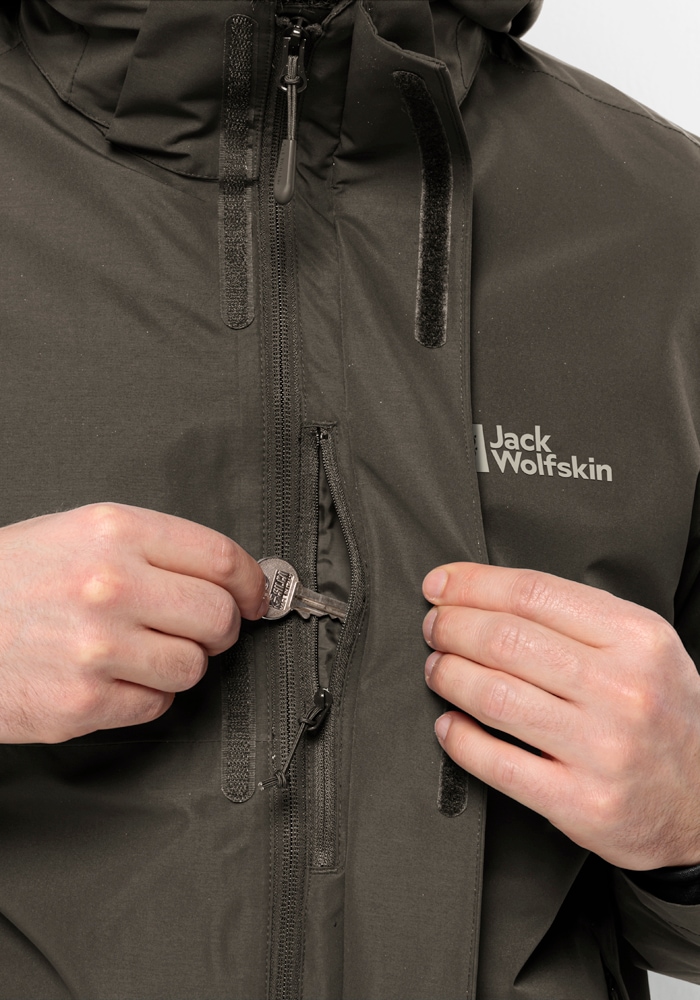 Jack Wolfskin 3-in-1-Funktionsjacke »LUNTAL 3IN1 JKT M«, mit Kapuze