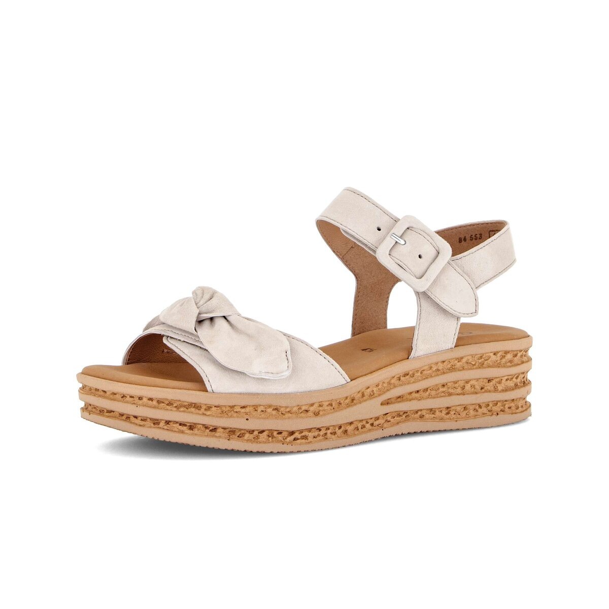 Plateausandaletten GABOR "Plateau Sandale", Damen, Gr. 43, beige, Schuhe