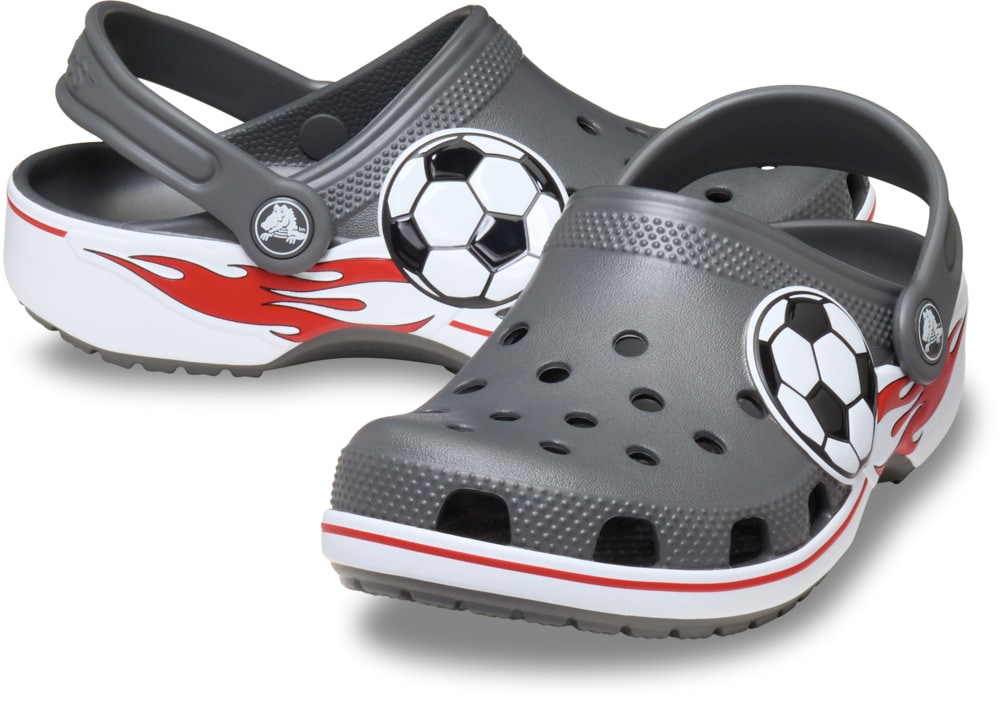 Crocs Clog »Classic Soccer Brand Clog K«, Freizeitschuh, Sandale mit coolem Motiv