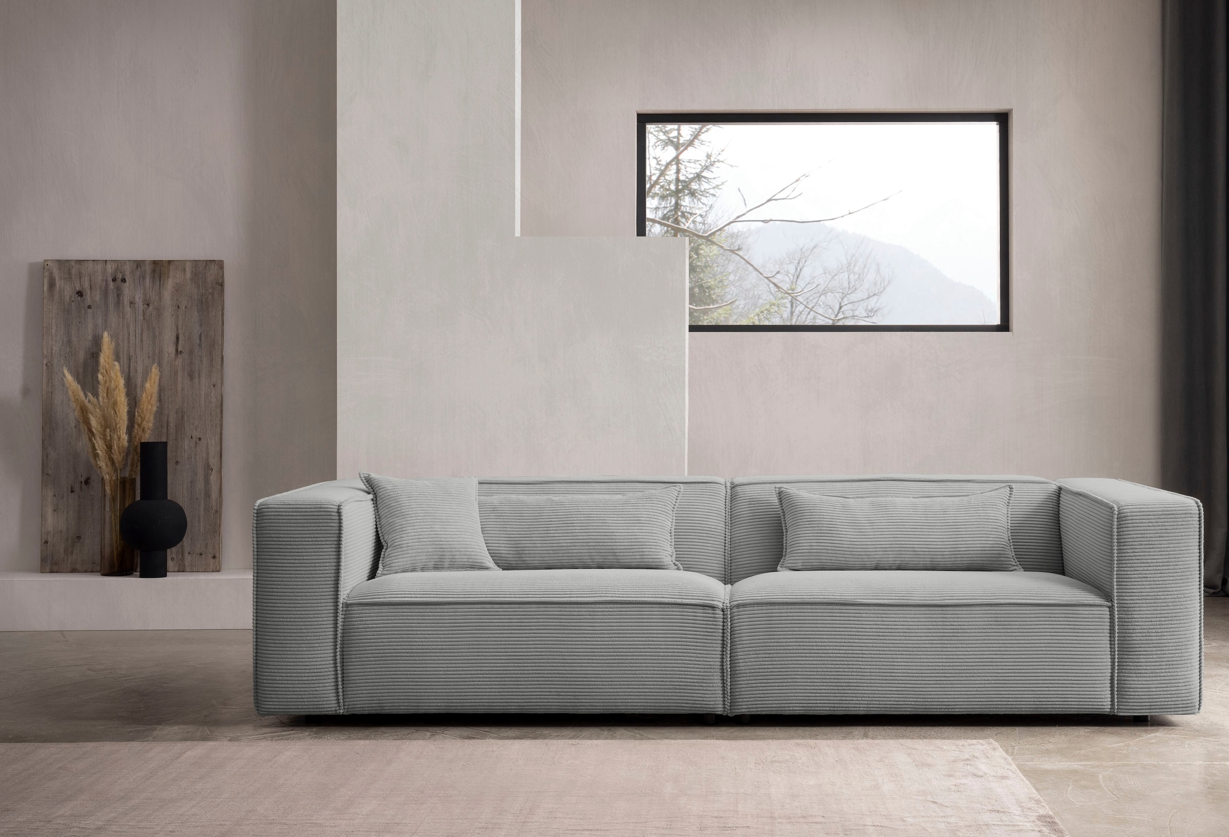 LeGer Home by Lena Gercke 3-Sitzer "PIARA, Couch mit Kedernaht, Sofa in Cor günstig online kaufen