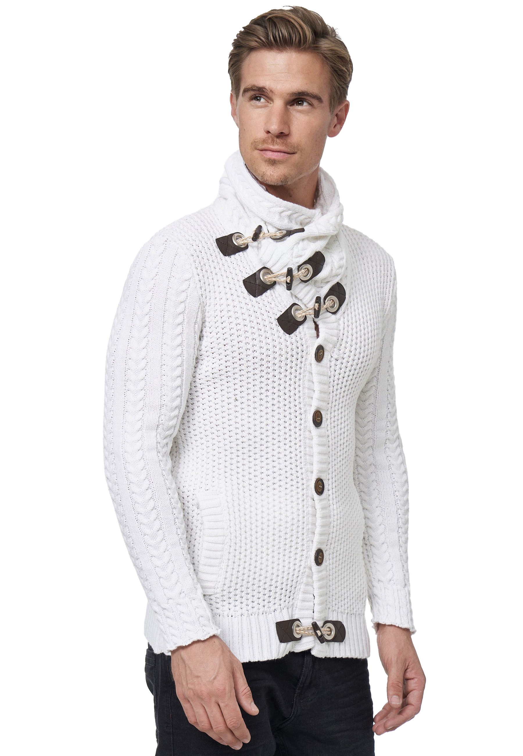 Rusty Neal Strickjacke, mit spannendem Schalkragen