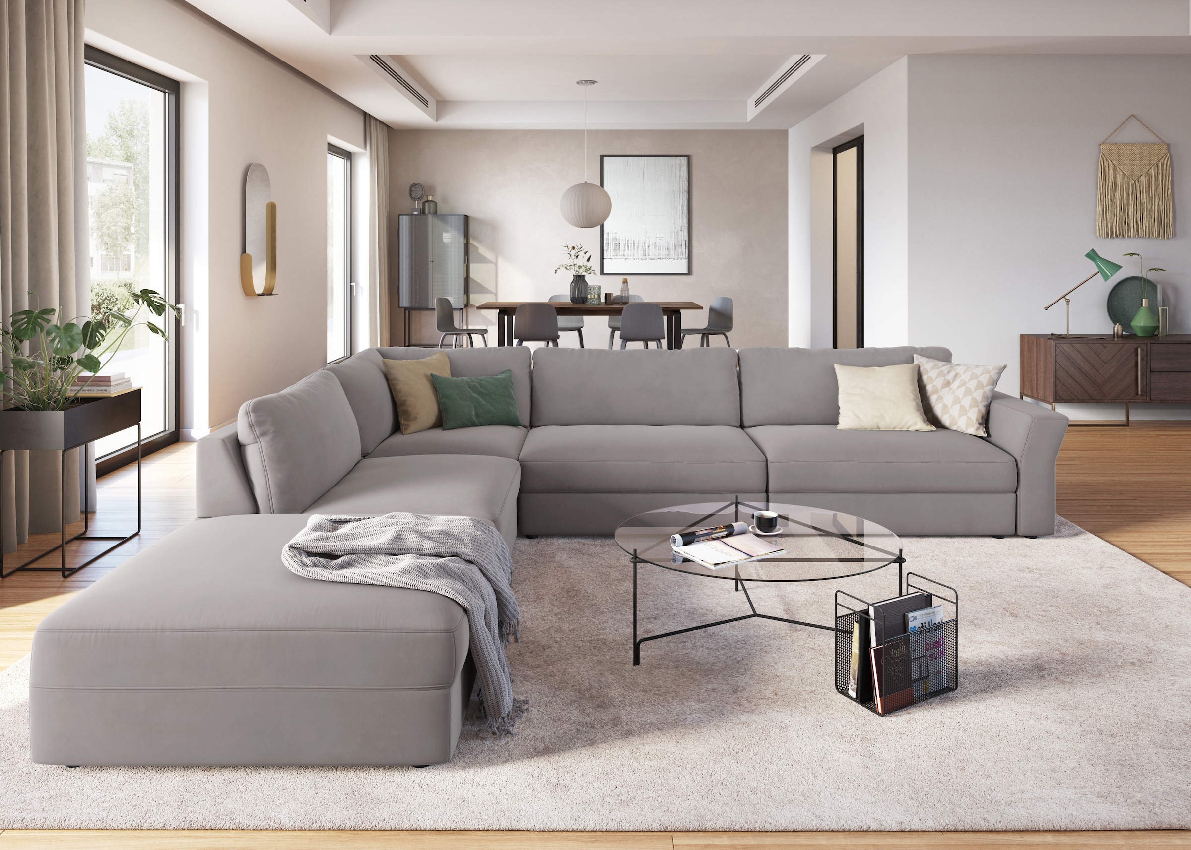 sit&more Ecksofa »Cadabra L-Form«, Breite 356 cm, mit Sitztiefenverstellung