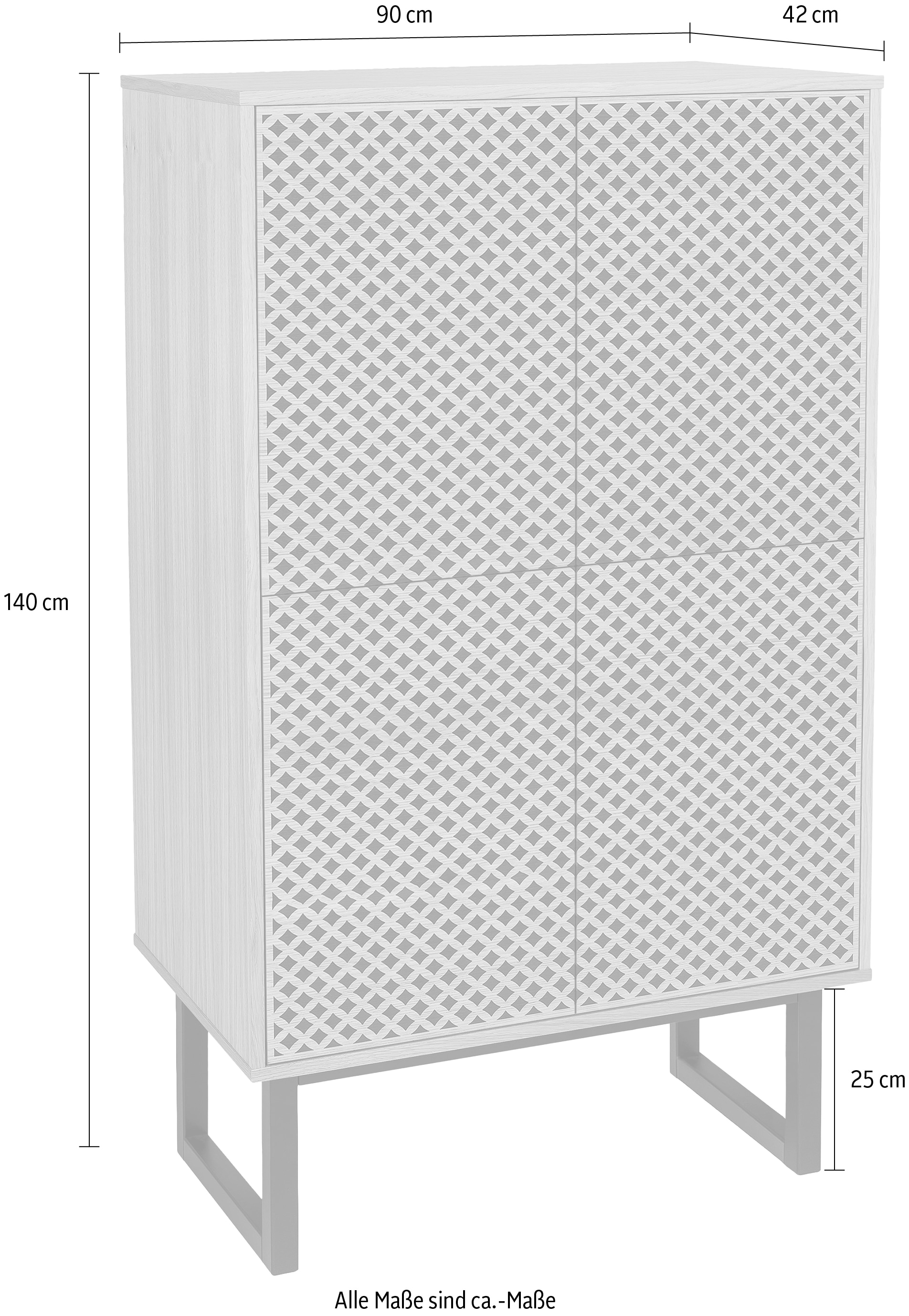 Woodman Highboard, Kommode im skandinavischen Design