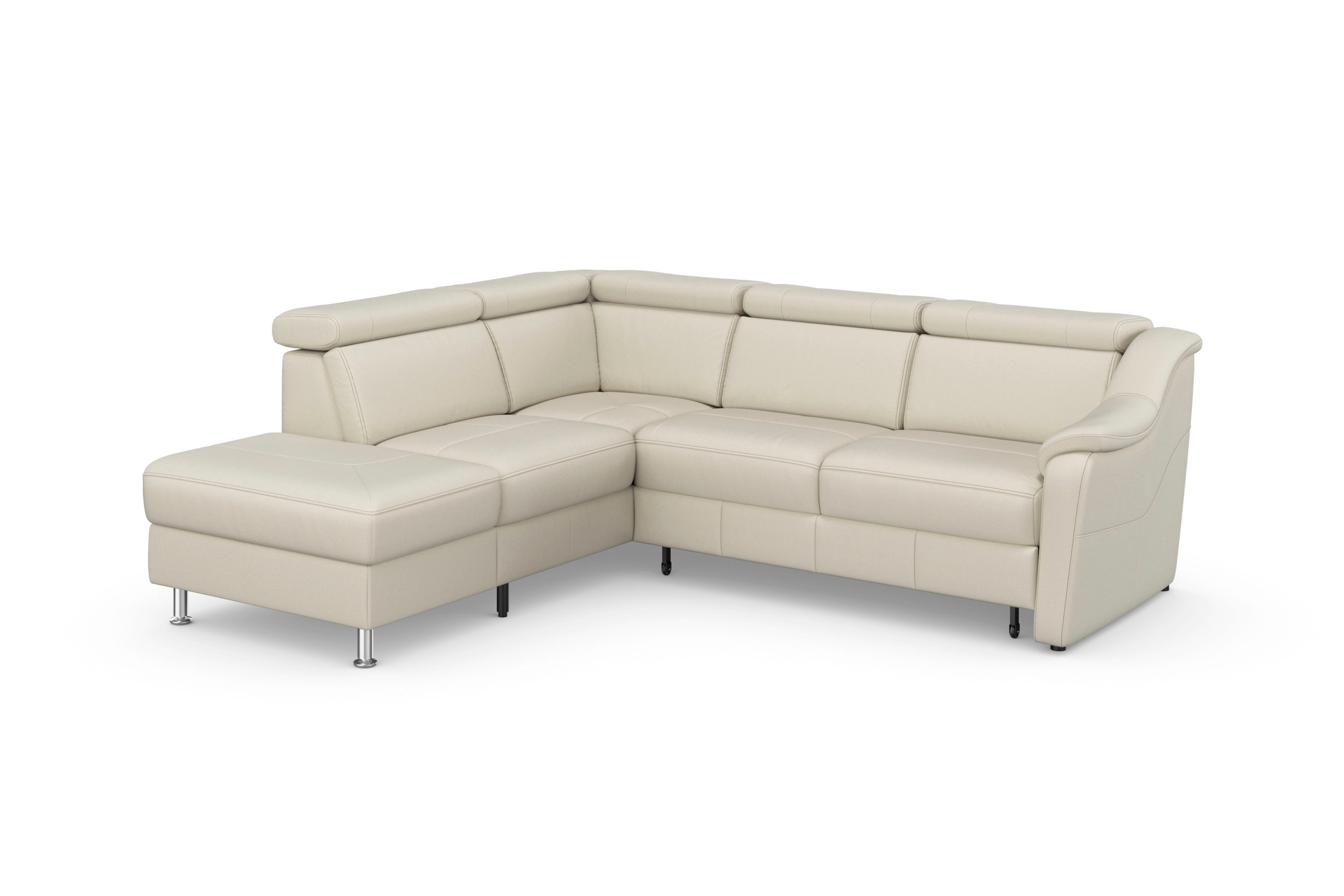 Ecksofa SIT & MORE "Freetown L-Form", beige (elfenbein), B:252cm H:84cm T:216cm, Sofas, Ecksofa, inklusive Kopfteilverstellung und komfortablem Federkern 6
