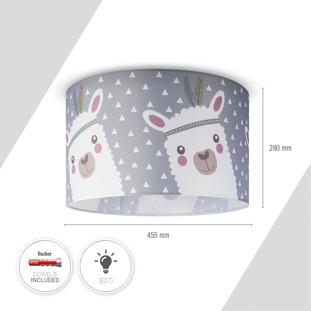 Paco Home Deckenleuchte »Ela 214«, 1 flammig-flammig, Kinderlampe  Deckenlampe LED Kinderzimmer Lampe Lama-Motiv, E27 | BAUR | Standleuchten