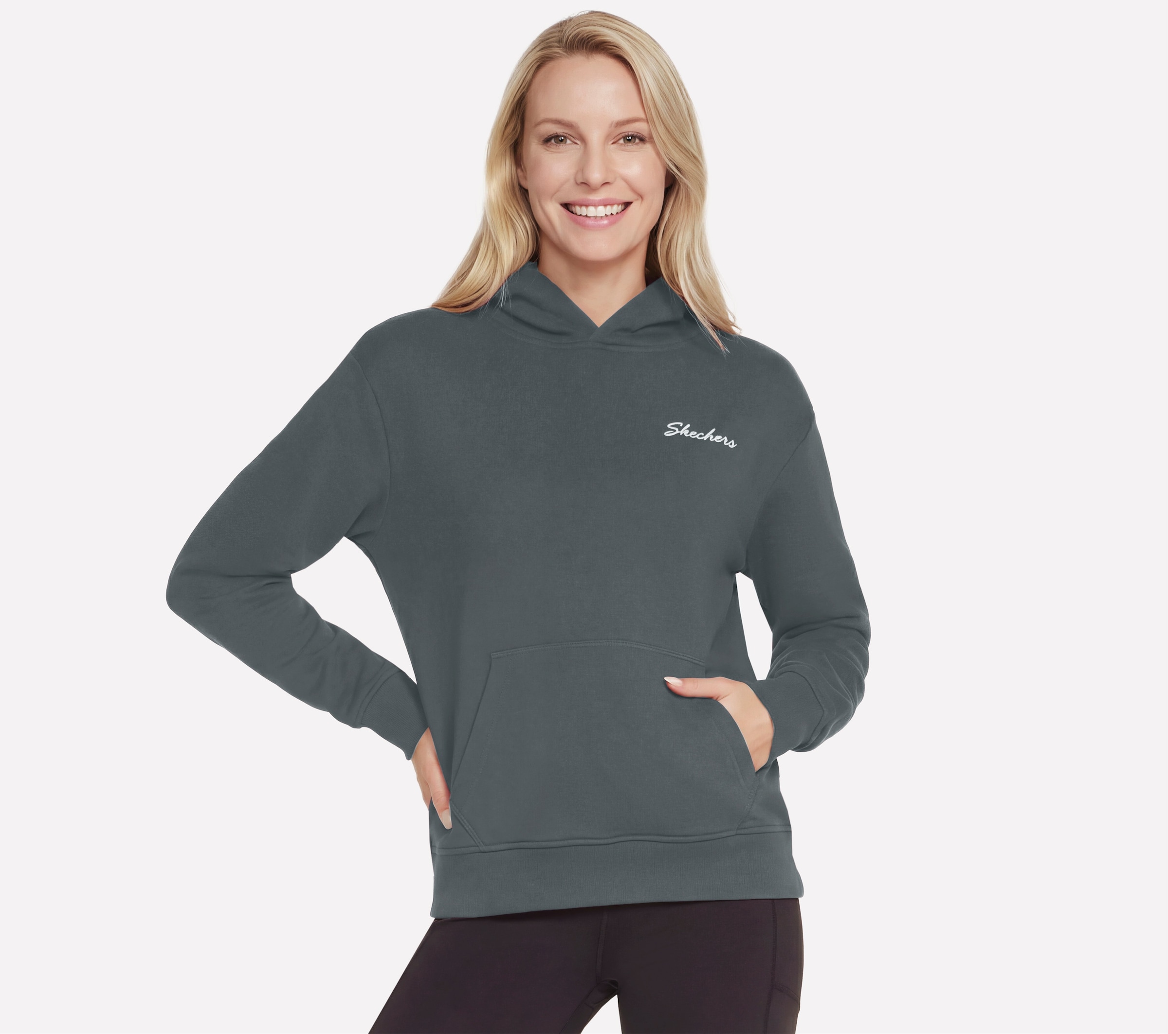 Skechers Kapuzensweatshirt "Womens Hoodie", mit Rundhalsausschnitt, aus Baumwolle und Polyester, normale Länge