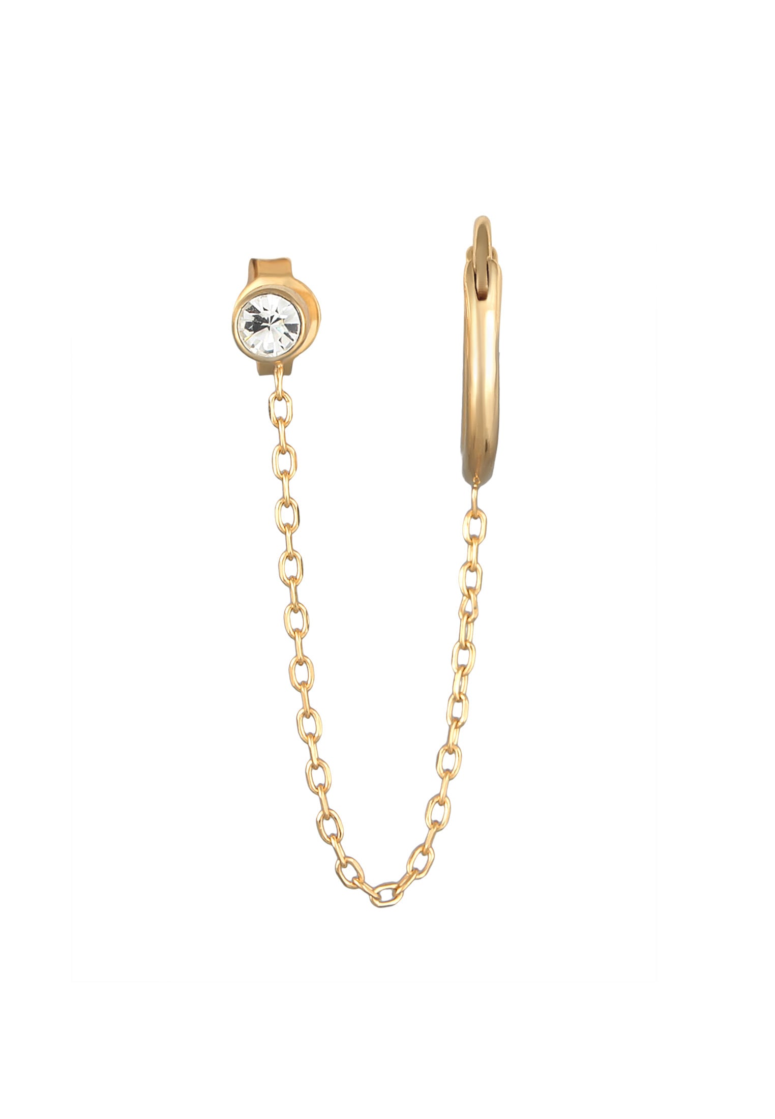 Elli Ohrklemme »Ohrringe Doppelter Piercing 2-Loch Ohrring 925 Silber, mit Kristallen von Swarovski®«
