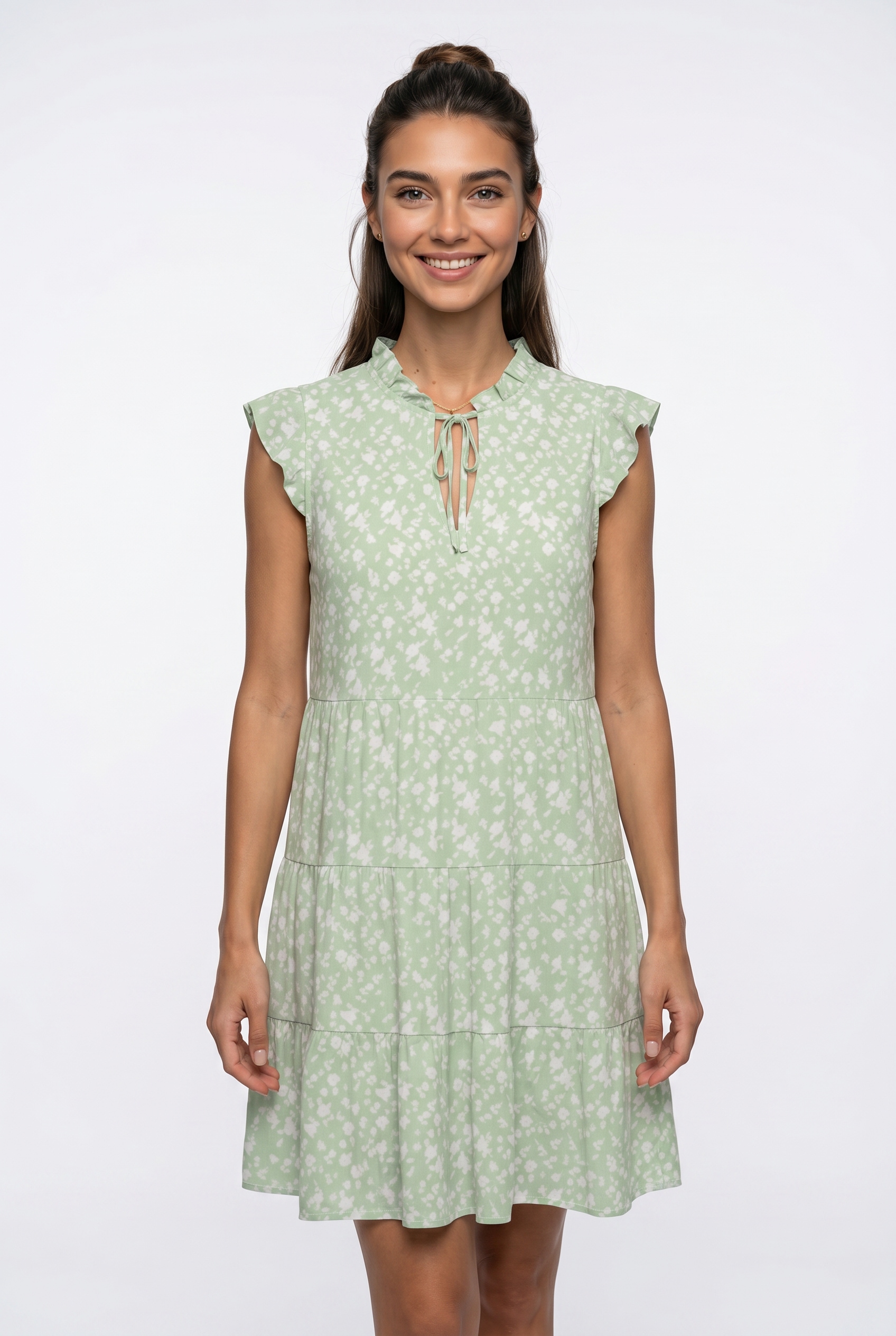 Vero Moda Minikleid »VMALBA SS SHORT TIE DRESS WVN NOOS« Viskose