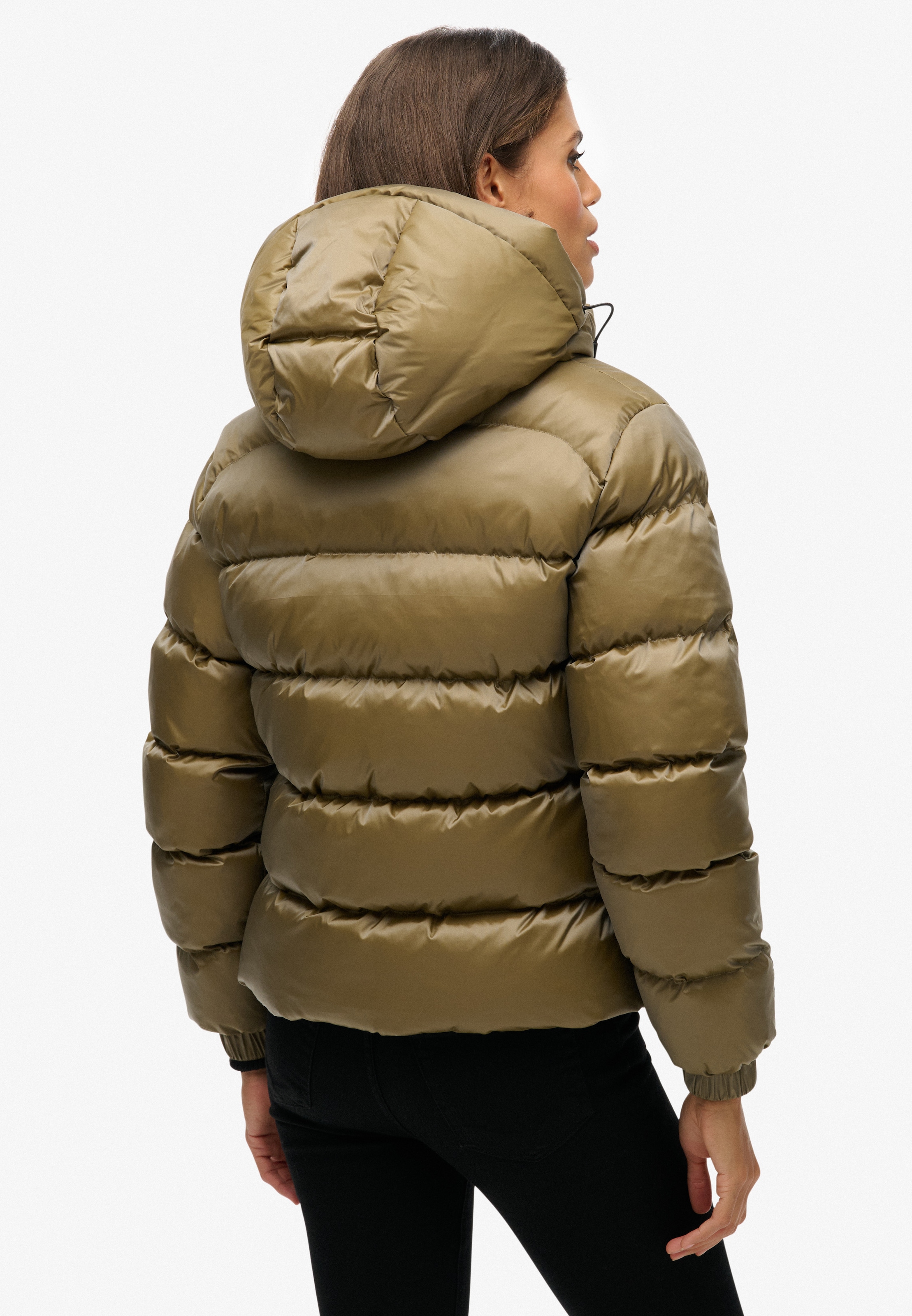 Superdry Steppjacke »HOODED LUXE SPORTS PUFFER«, mit Kapuze
