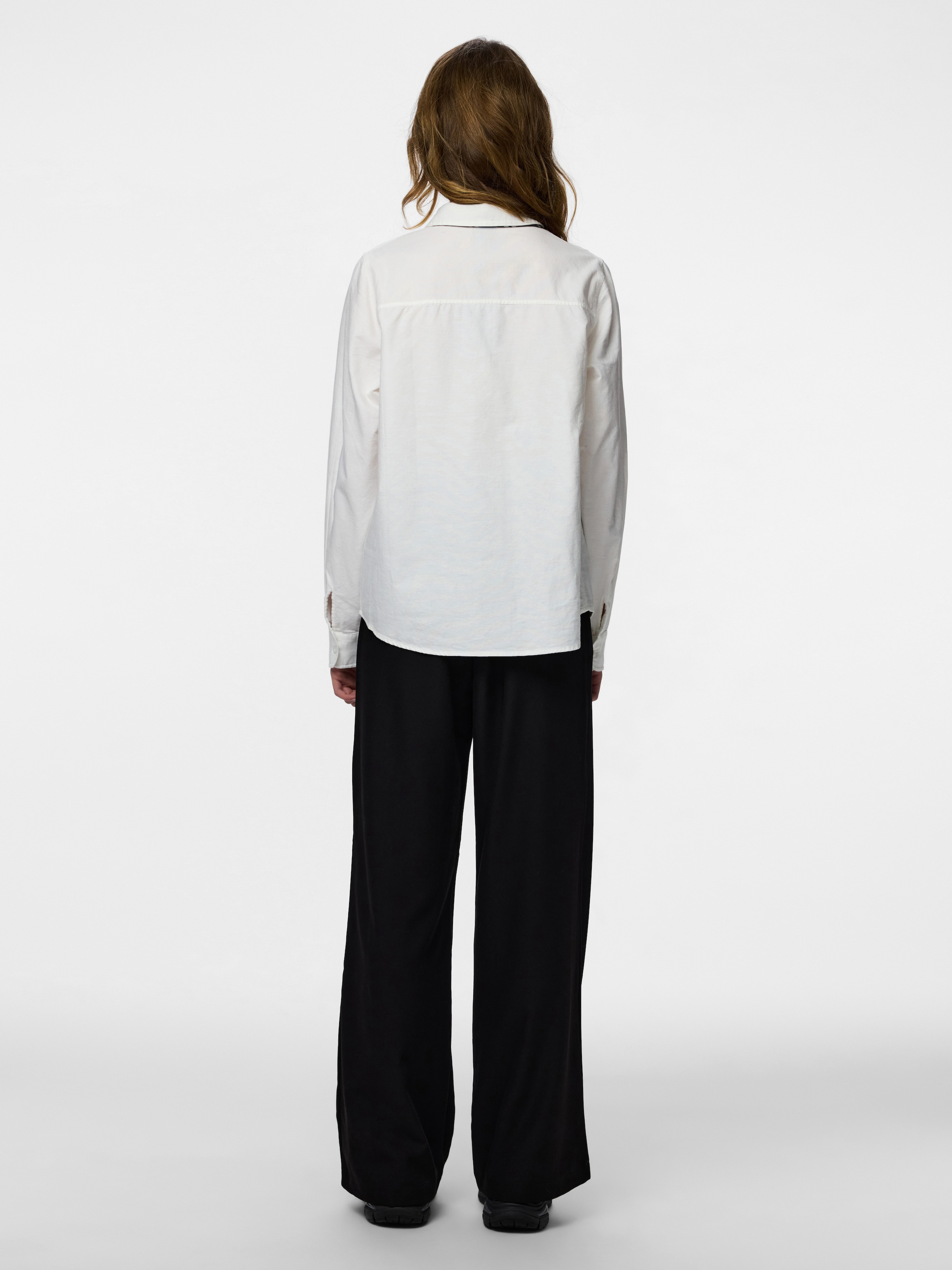 pieces Schlupfhose »PCBOSELLA HW WIDE PANTS NOOS BC«  Materialmix, High Waist