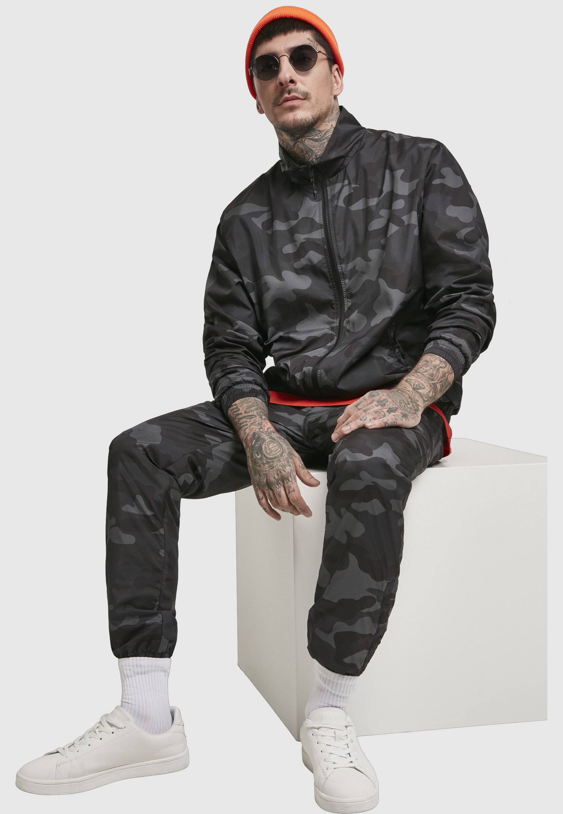 URBAN CLASSICS Anorak »Urban Classics Herren Camo Track Jacket« 1 Stk. tlg. ohne Kapuze