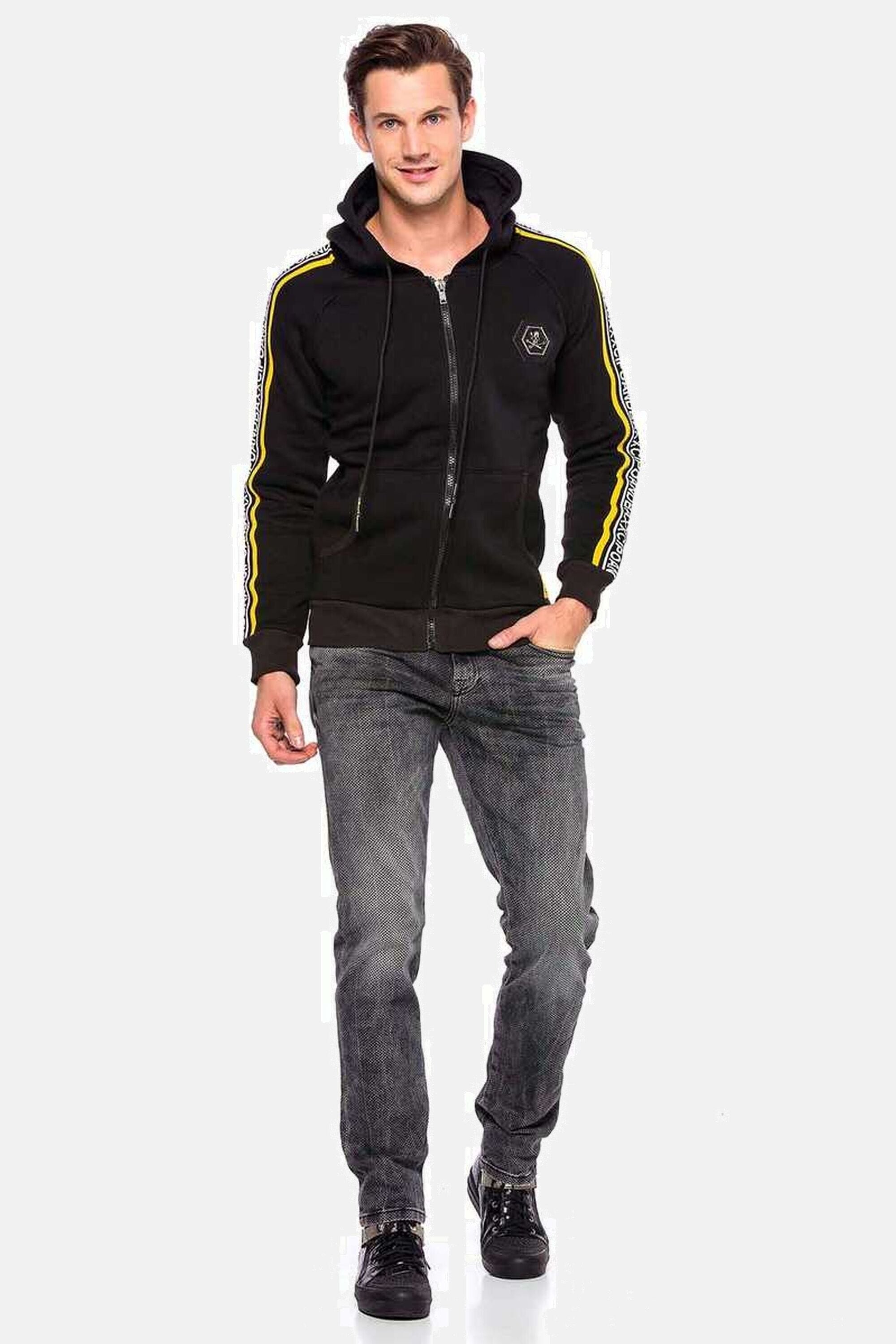 Cipo & Baxx Sweatjacke »Sweatjacke«, mit Reißverschluss, CL363