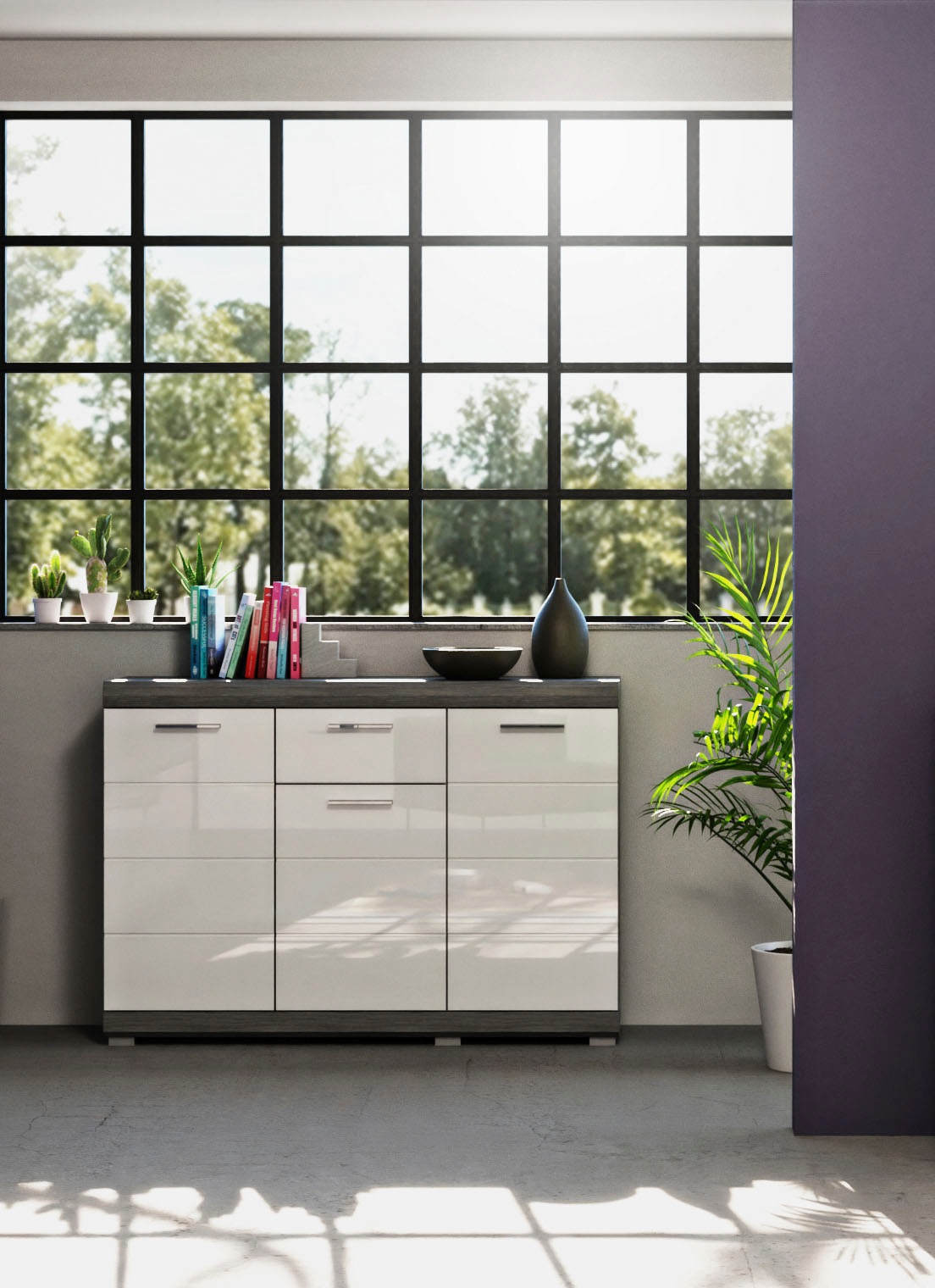 Home affaire Kommode "SIENA, Breite 120 cm, 3 Türen, 1 Schubkasten, 5 Einle günstig online kaufen