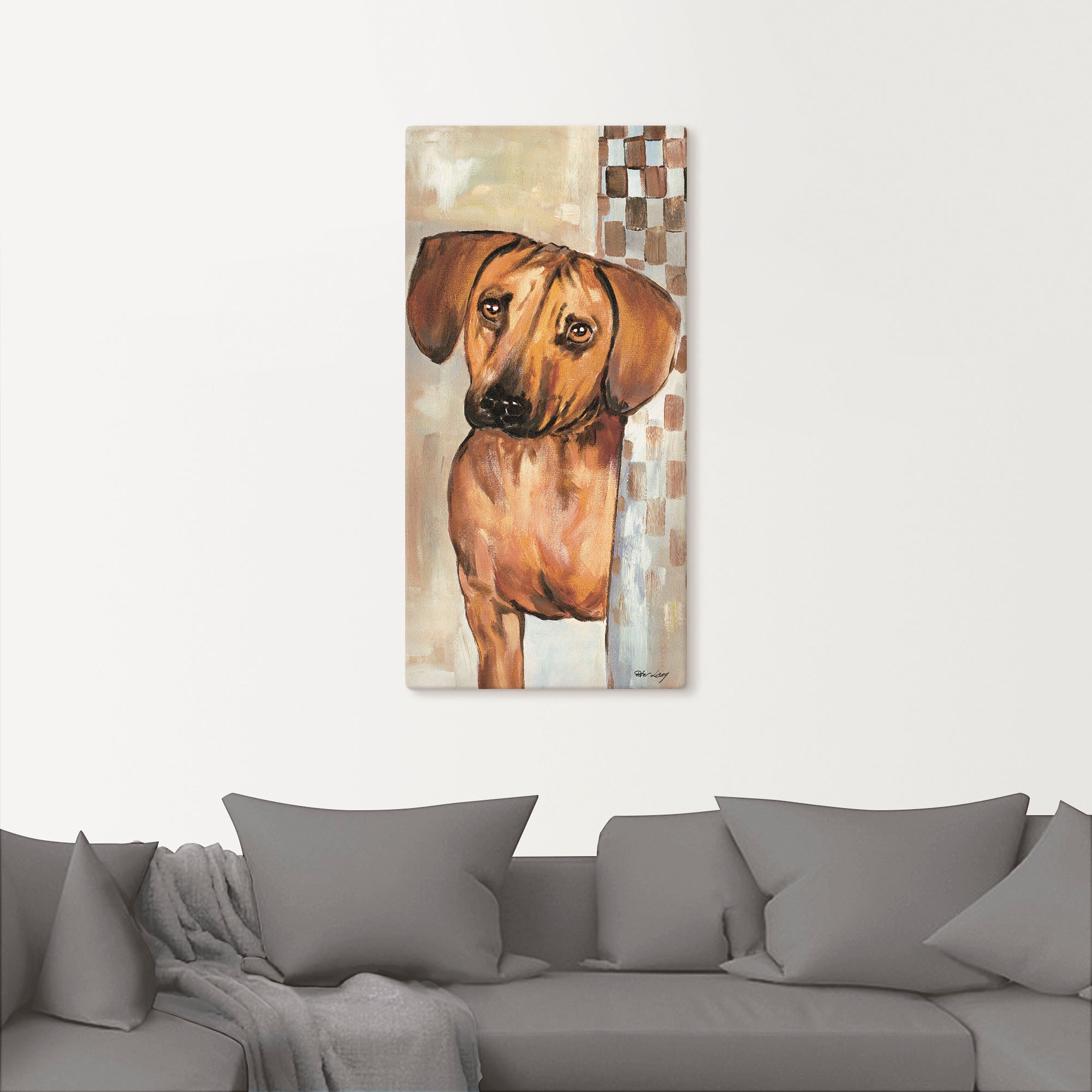 Artland Leinwandbild »Hund«, Haustiere, (1 St.), auf Keilrahmen gespannt