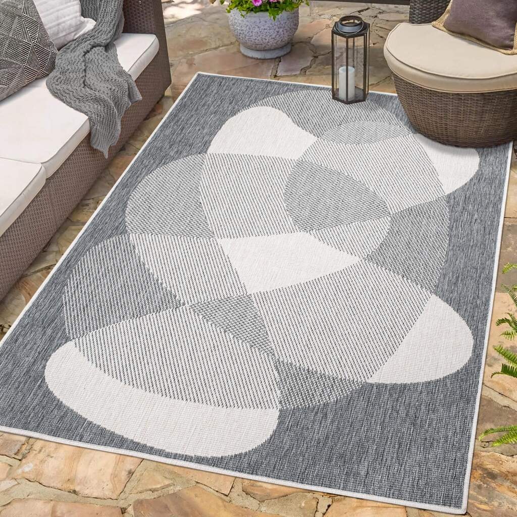 Carpet City Outdoorteppich »DUO RUG 5835«, rechteckig, Wendeteppich Wetterfest In- & Outdoor, Balkon, Terrasse, Wohnzimmer