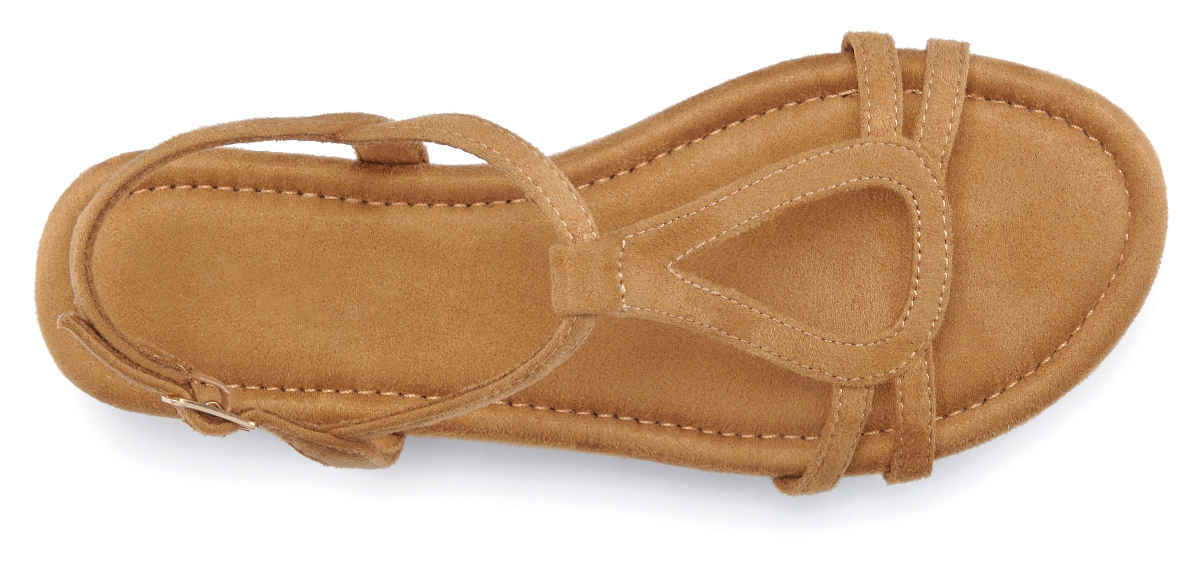 Sandale VIVANCE "Sandalette, offener Schuh, Sommerschuh", Damen, Gr. 41, camelfarben, Obermaterial: 100% Textilmaterial. Decksohle: 100% Textilmaterial. Futter: 100% Textilmaterial. Laufsohle: 100% Synthetik, unifarben, Schuhe Sandale, aus weichem Materia 3
