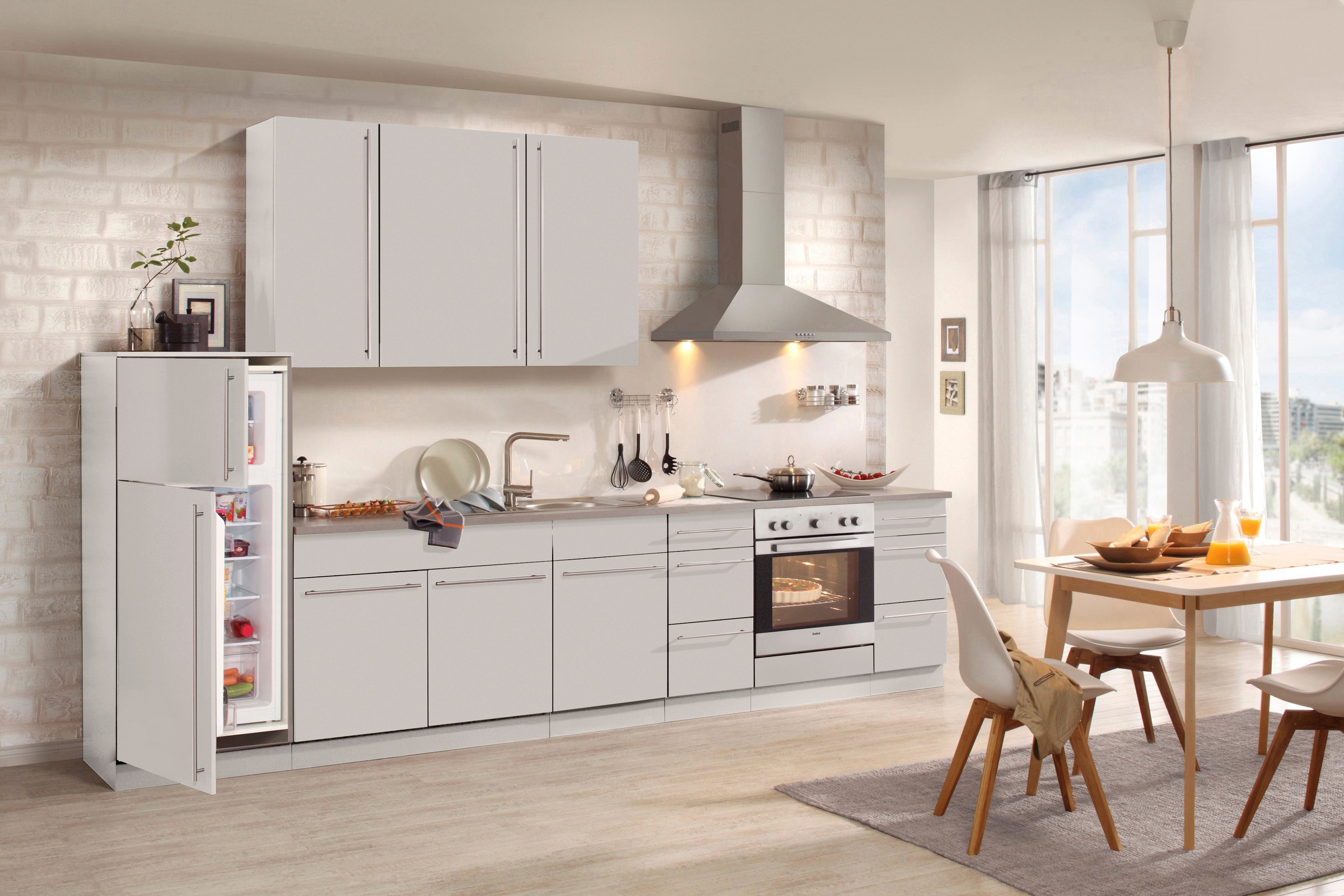 wiho Küchen Spülenschrank "Chicago", 100 cm breit, inkl. Einbauspüle aus Ed günstig online kaufen
