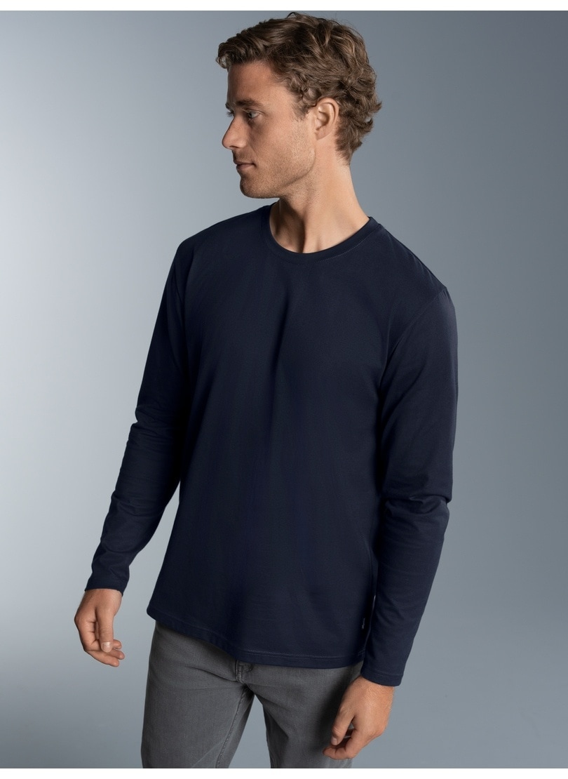 Trigema T-Shirt »TRIGEMA Langarmshirt aus 100% Baumwolle« 1 Stk.